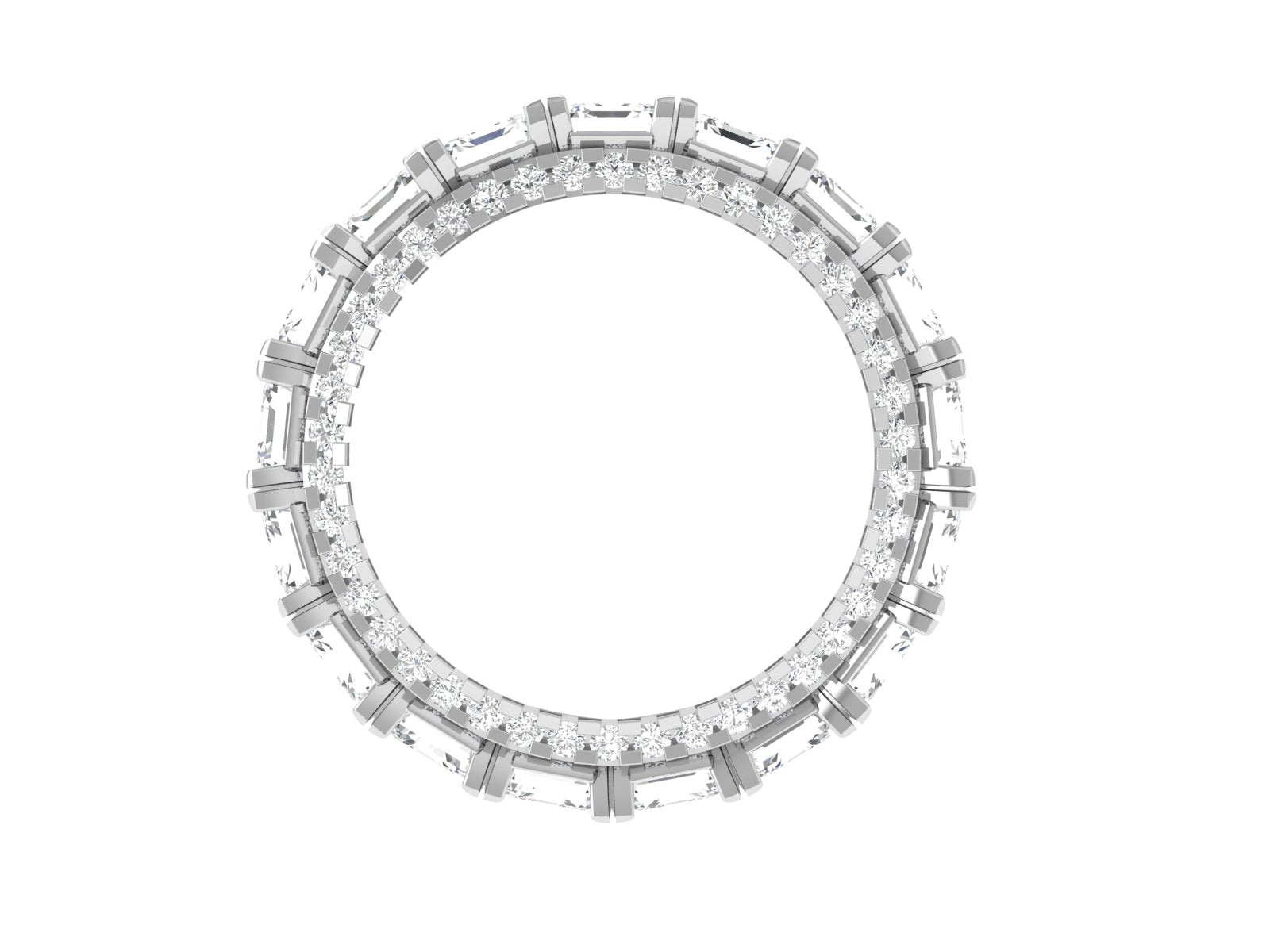 ✨ Eternal Glow – Emerald Cut Full Eternity Band | DS IMPEX Signature