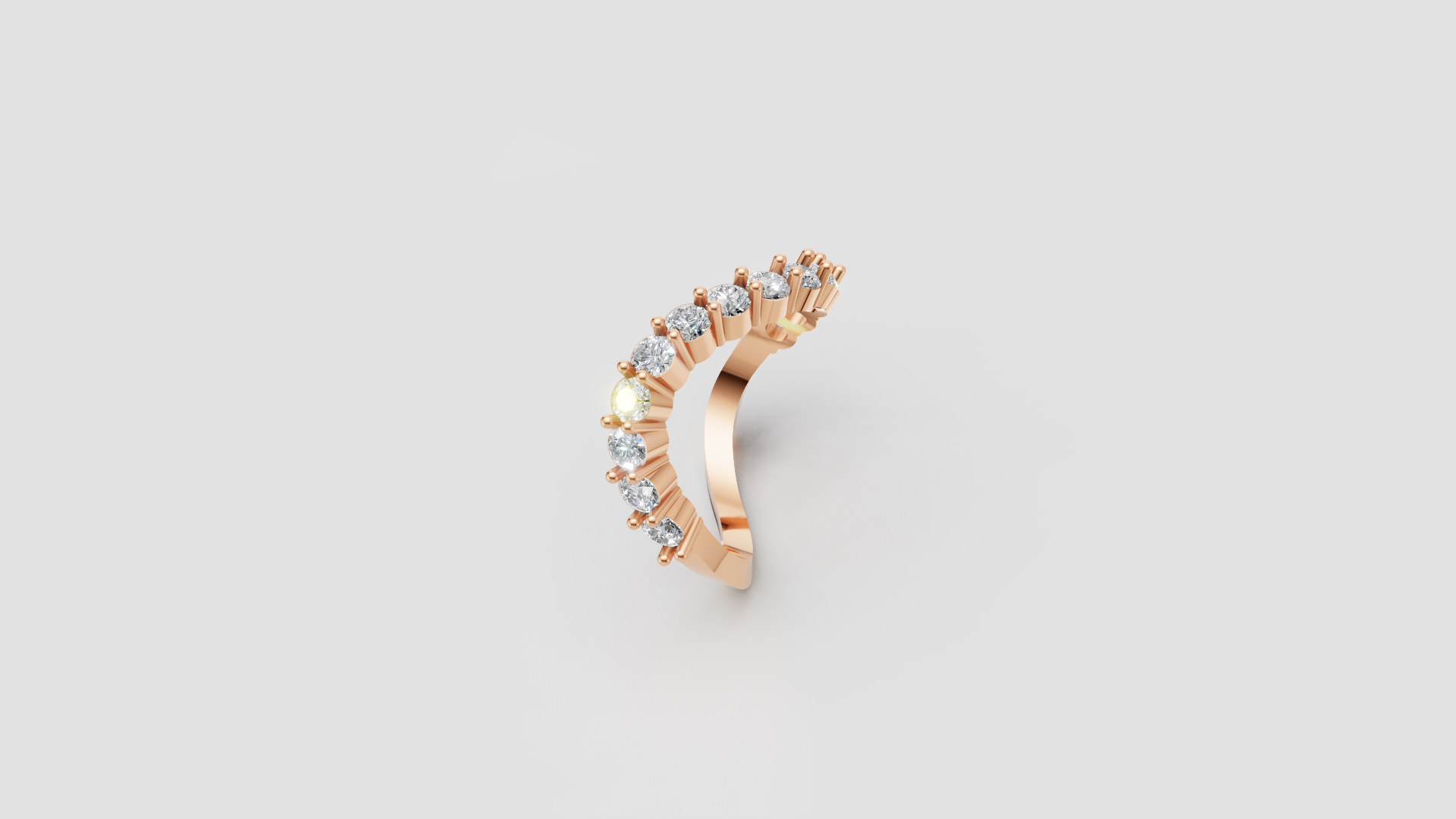 🌟 Radiant Curve – V-Shaped Diamond Band | DS IMPEX Signature