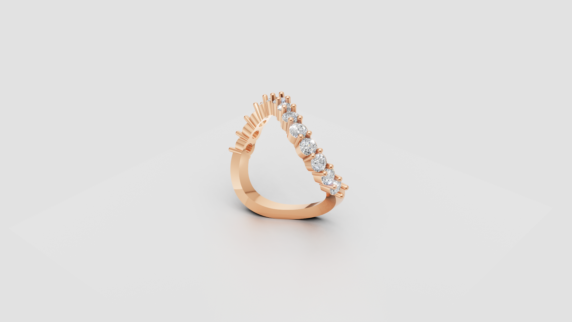 🌟 Radiant Curve – V-Shaped Diamond Band | DS IMPEX Signature