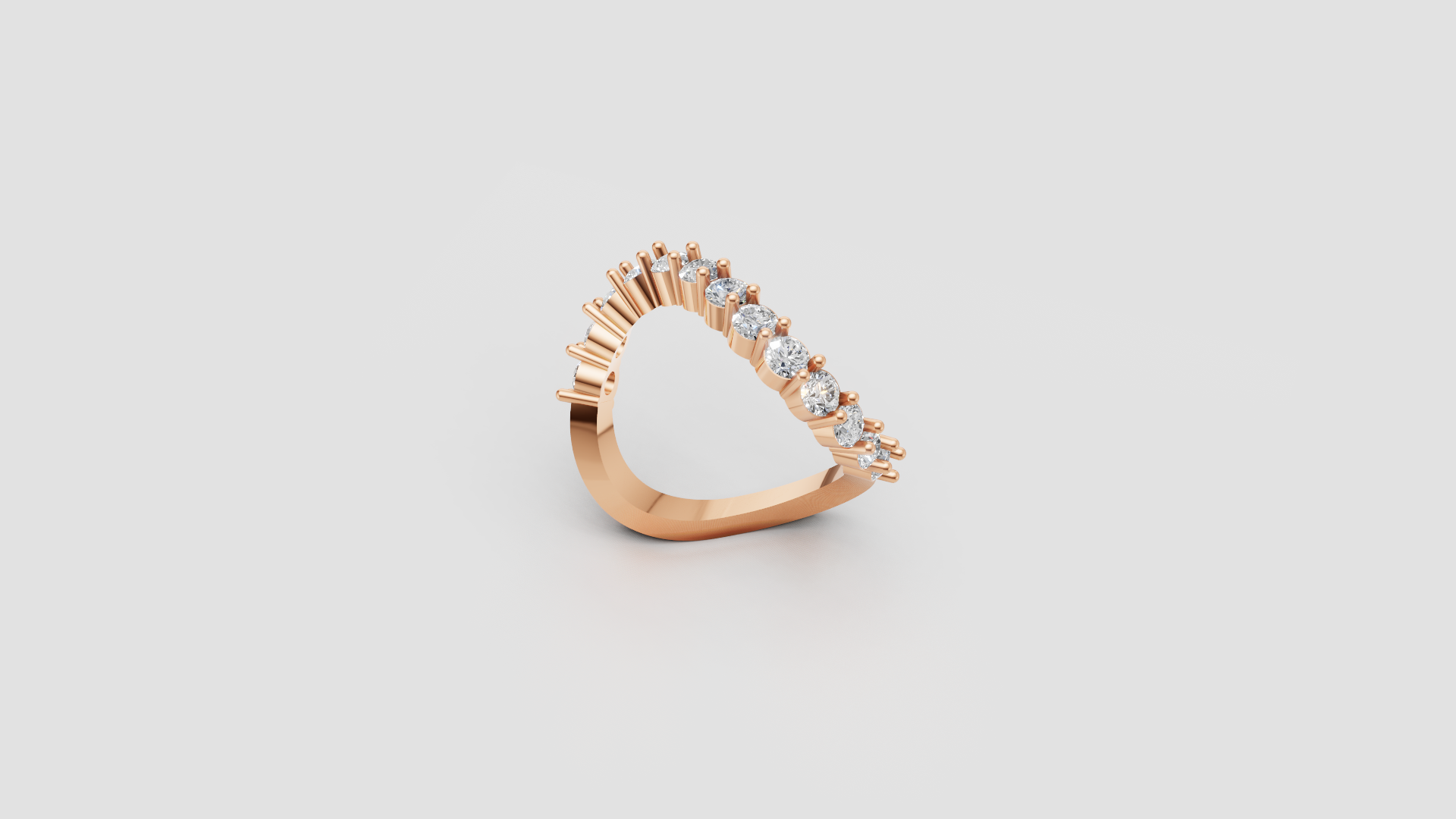 🌟 Radiant Curve – V-Shaped Diamond Band | DS IMPEX Signature