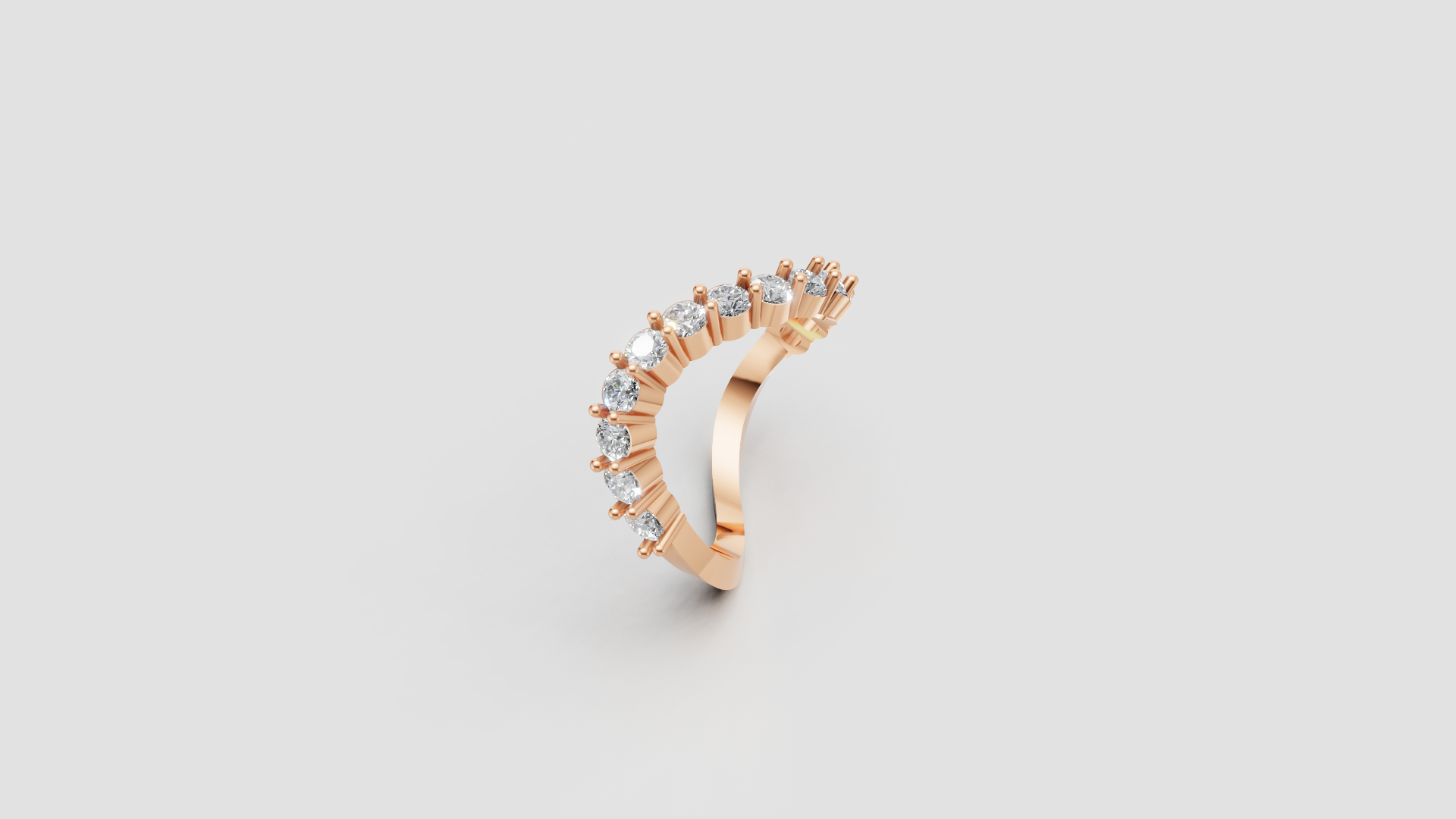 🌟 Radiant Curve – V-Shaped Diamond Band | DS IMPEX Signature