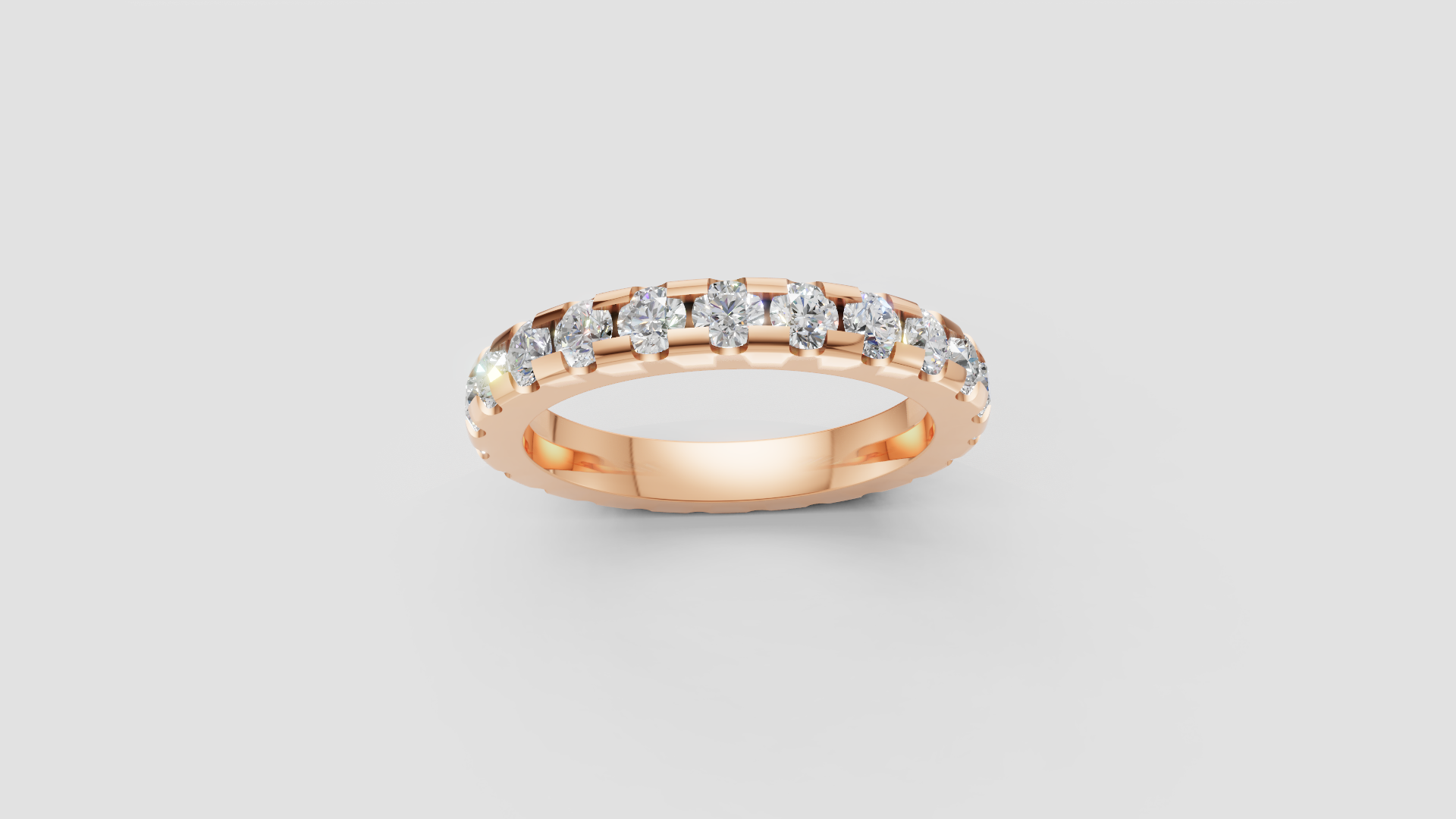 💍 Classic Diamond Eternity Band – Rose Gold | DS IMPEX