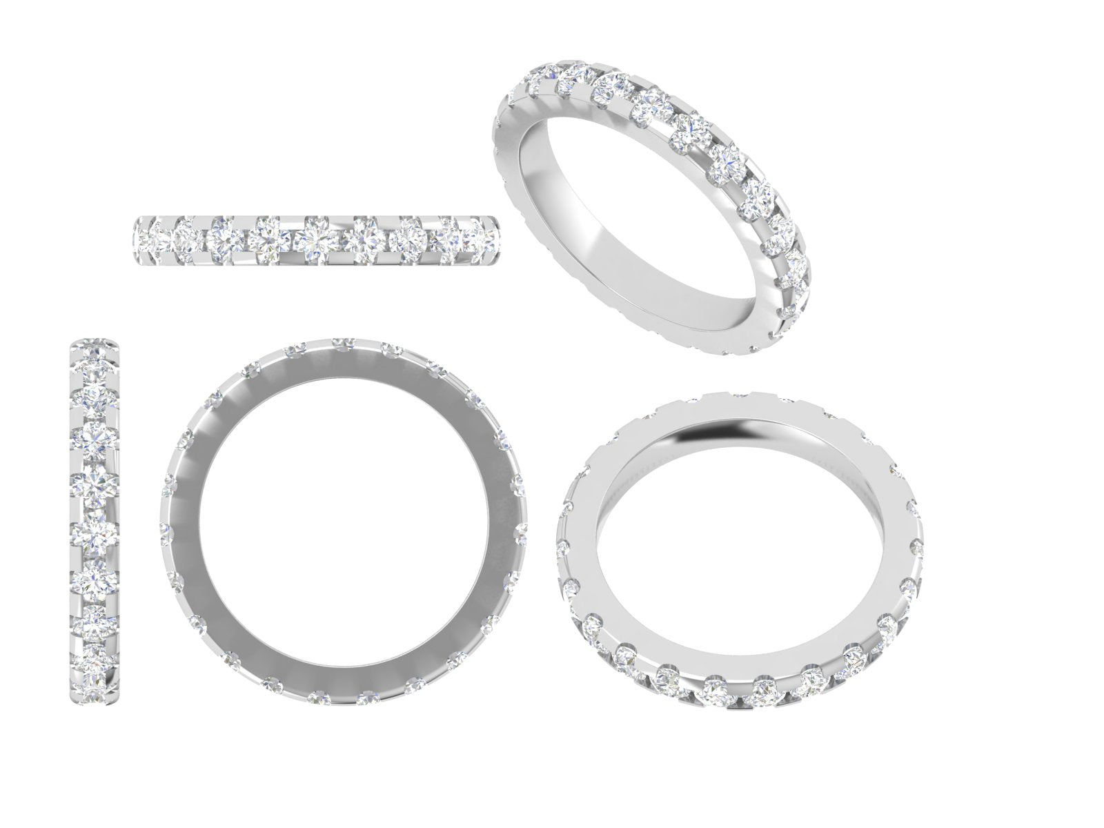 💍 Classic Diamond Eternity Band – Rose Gold | DS IMPEX