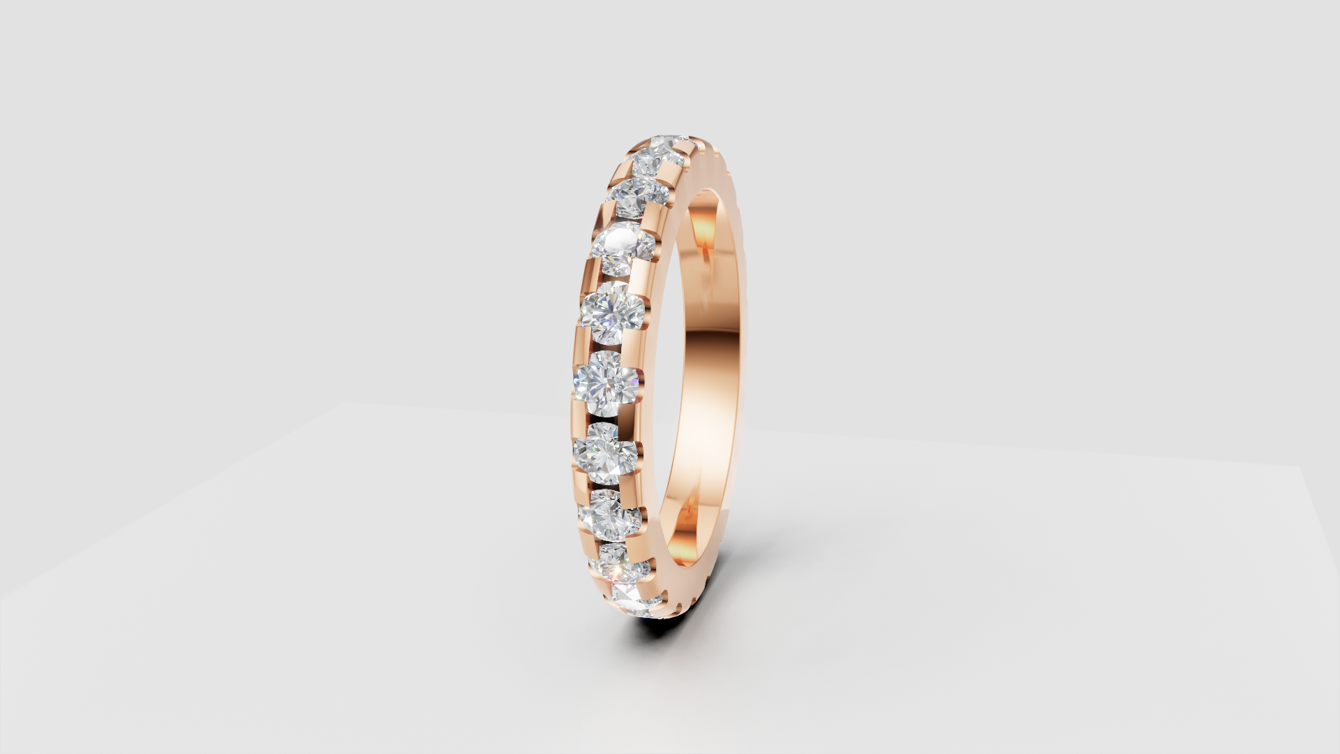 💍 Classic Diamond Eternity Band – Rose Gold | DS IMPEX