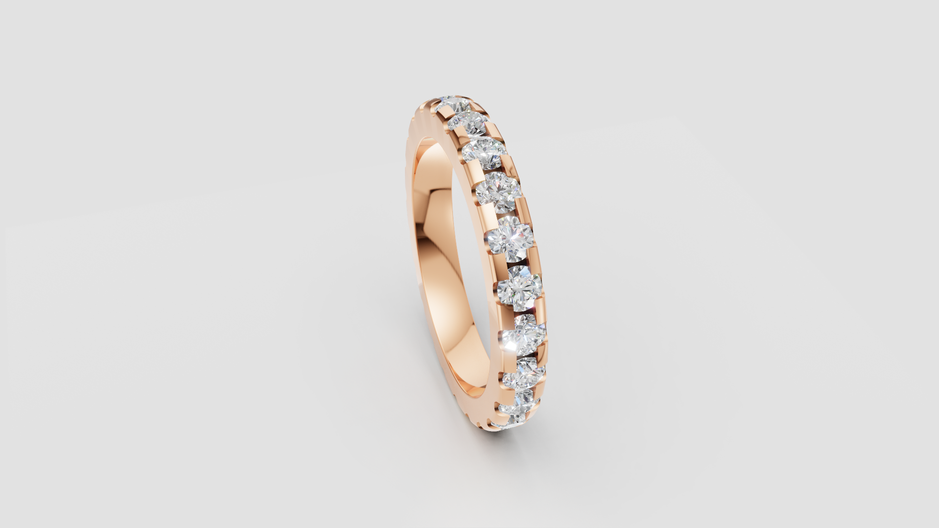 💍 Classic Diamond Eternity Band – Rose Gold | DS IMPEX