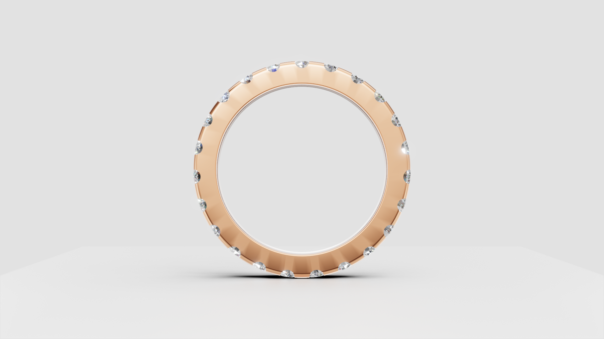 💍 Classic Diamond Eternity Band – Rose Gold | DS IMPEX