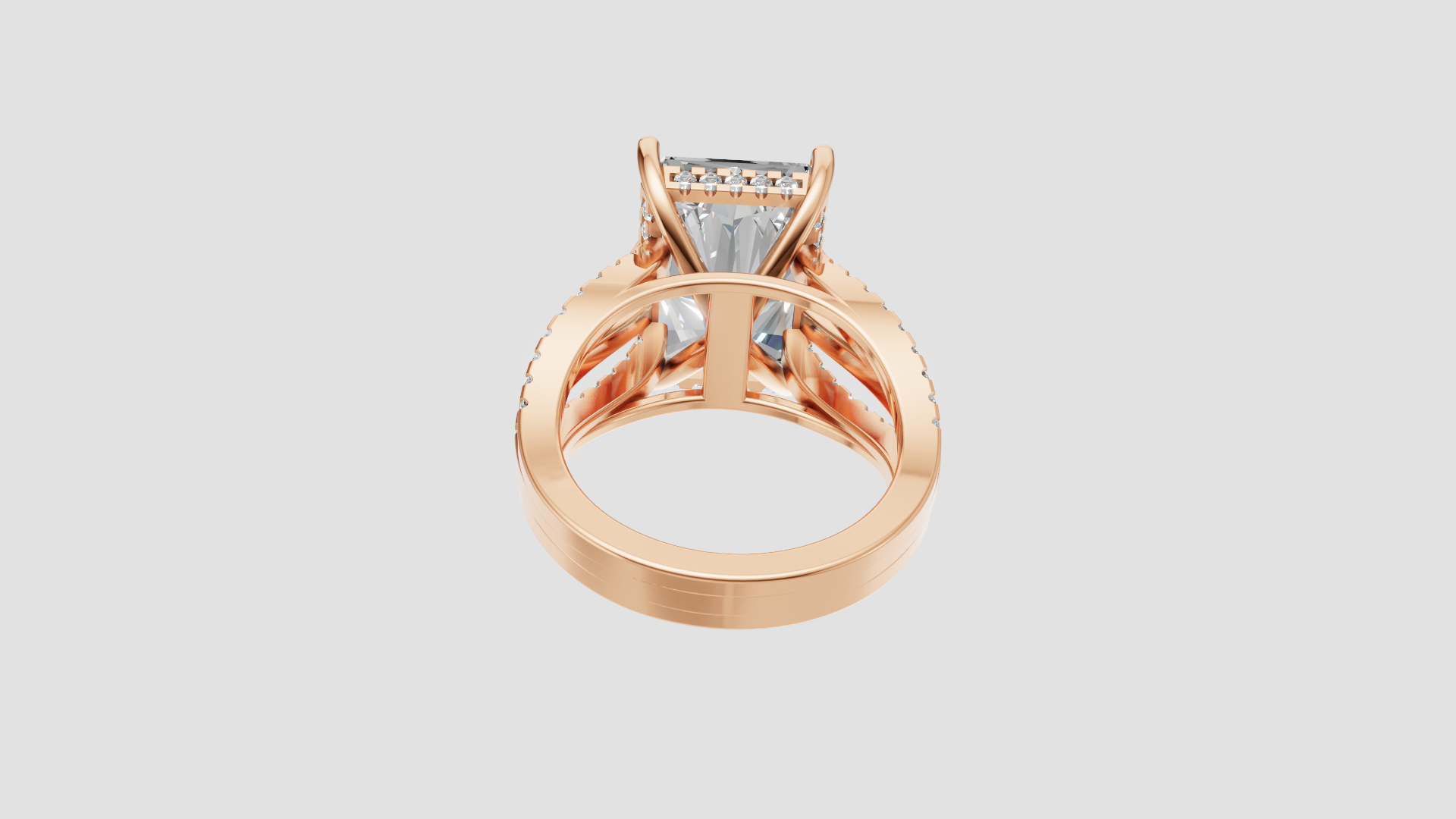 💍 Regal Brilliance – Emerald-Cut Solitaire Diamond Ring | DS IMPEX Signature
