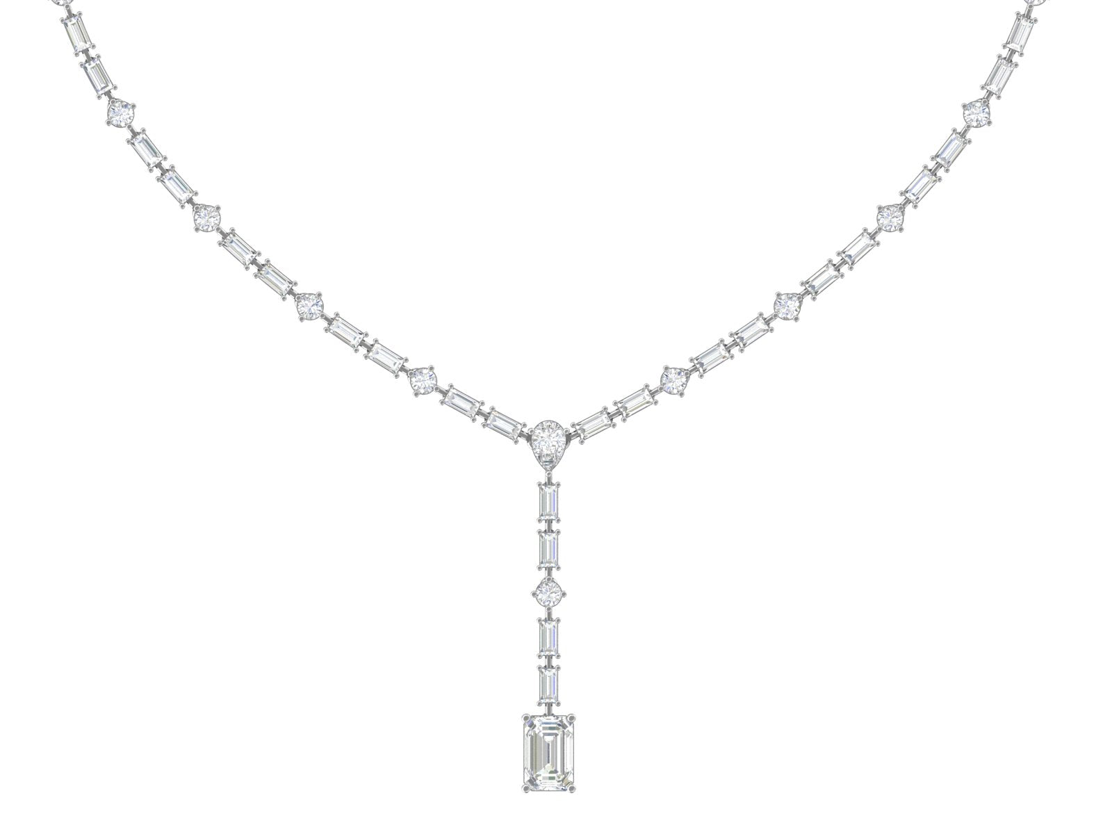 💎 Eternal Grace – Diamond Y-Drop Necklace | DS IMPEX Signature