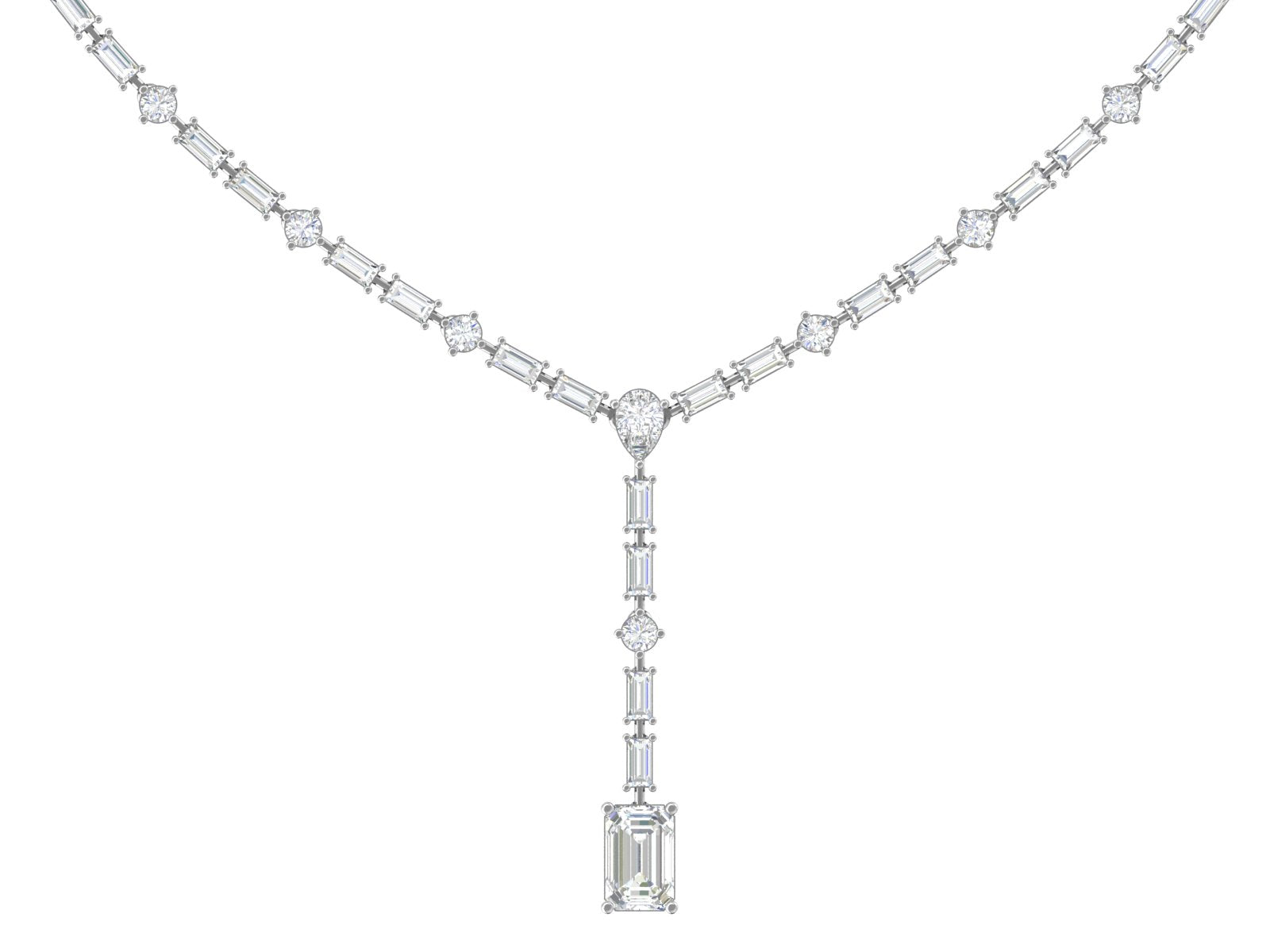💎 Eternal Grace – Diamond Y-Drop Necklace | DS IMPEX Signature