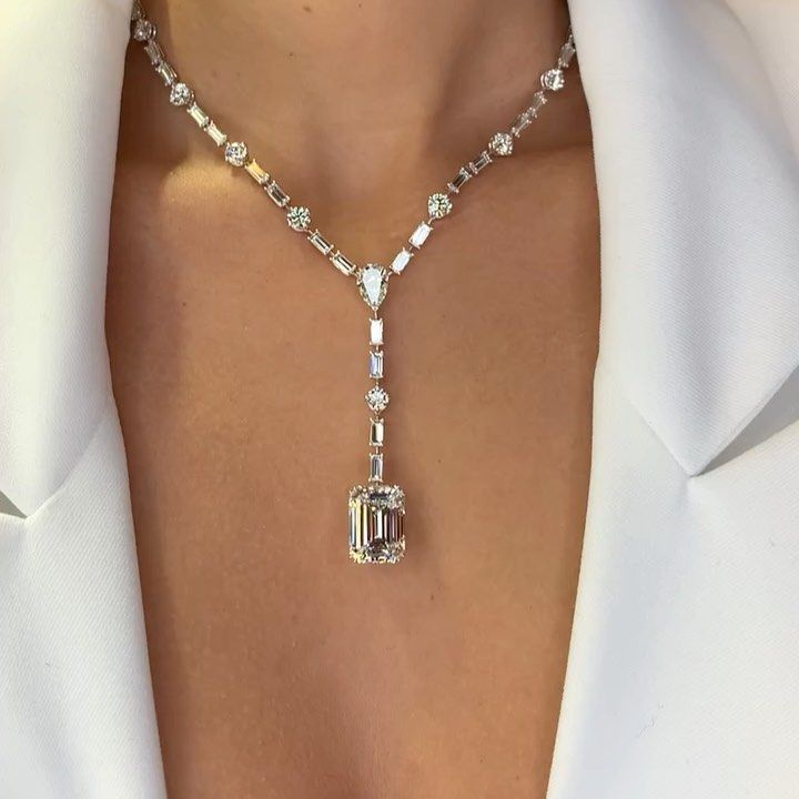💎 Eternal Grace – Diamond Y-Drop Necklace | DS IMPEX Signature