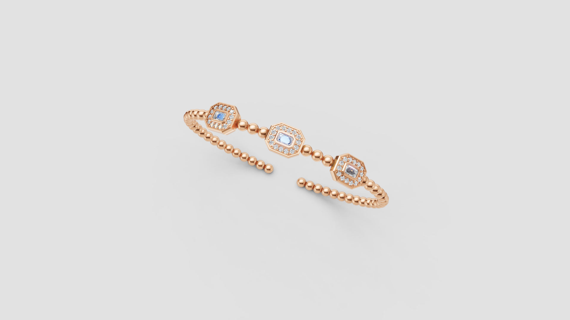 Geometric Luxe Beaded Open Cuff Bracelet – Sleek Everyday Sparkle ✨