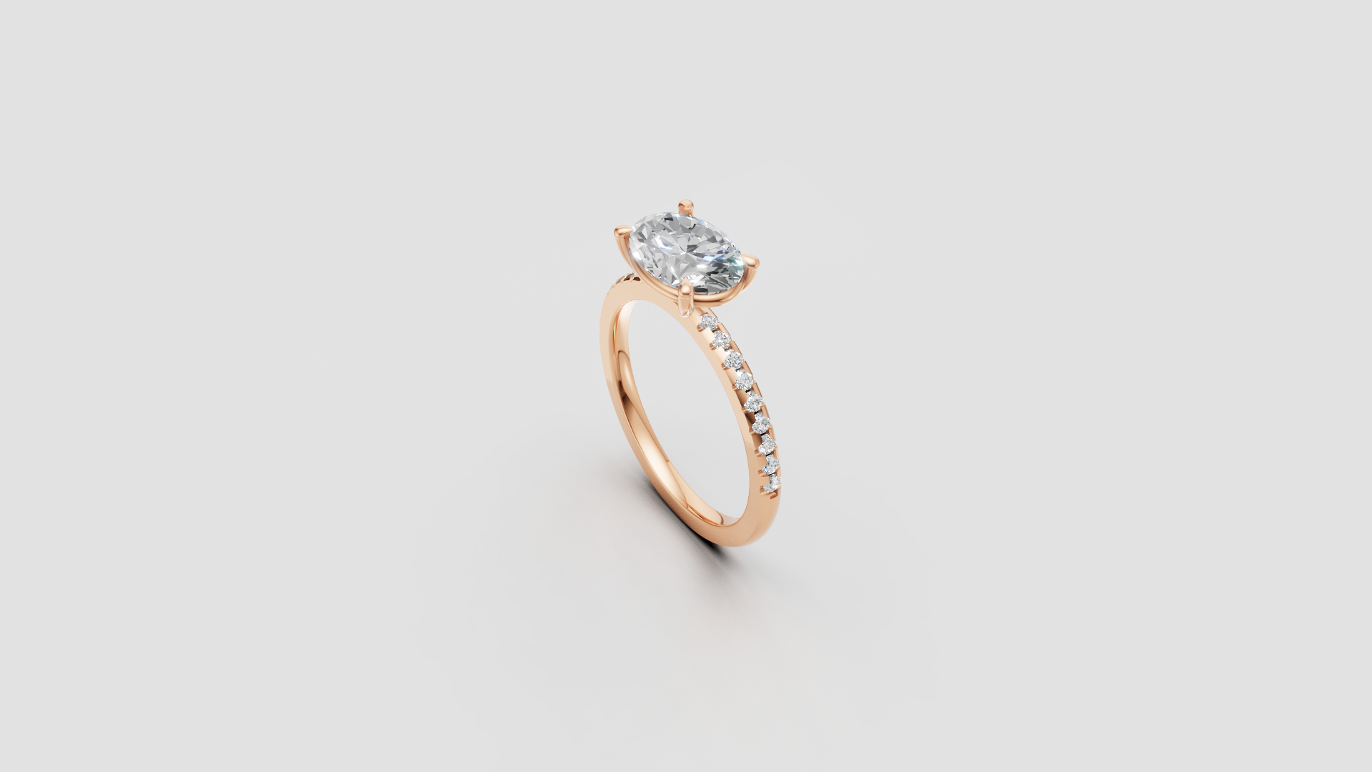 Eternal Glow – Oval Cut Solitaire Diamond Ring | DS IMPEX Signature