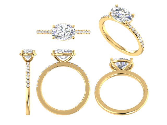 Eternal Glow – Oval Cut Solitaire Diamond Ring | DS IMPEX Signature