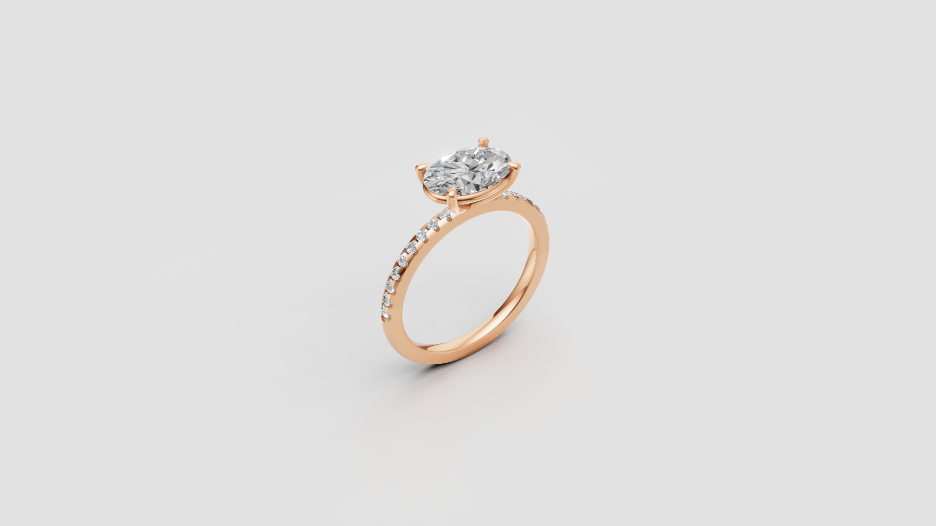 Eternal Glow – Oval Cut Solitaire Diamond Ring | DS IMPEX Signature