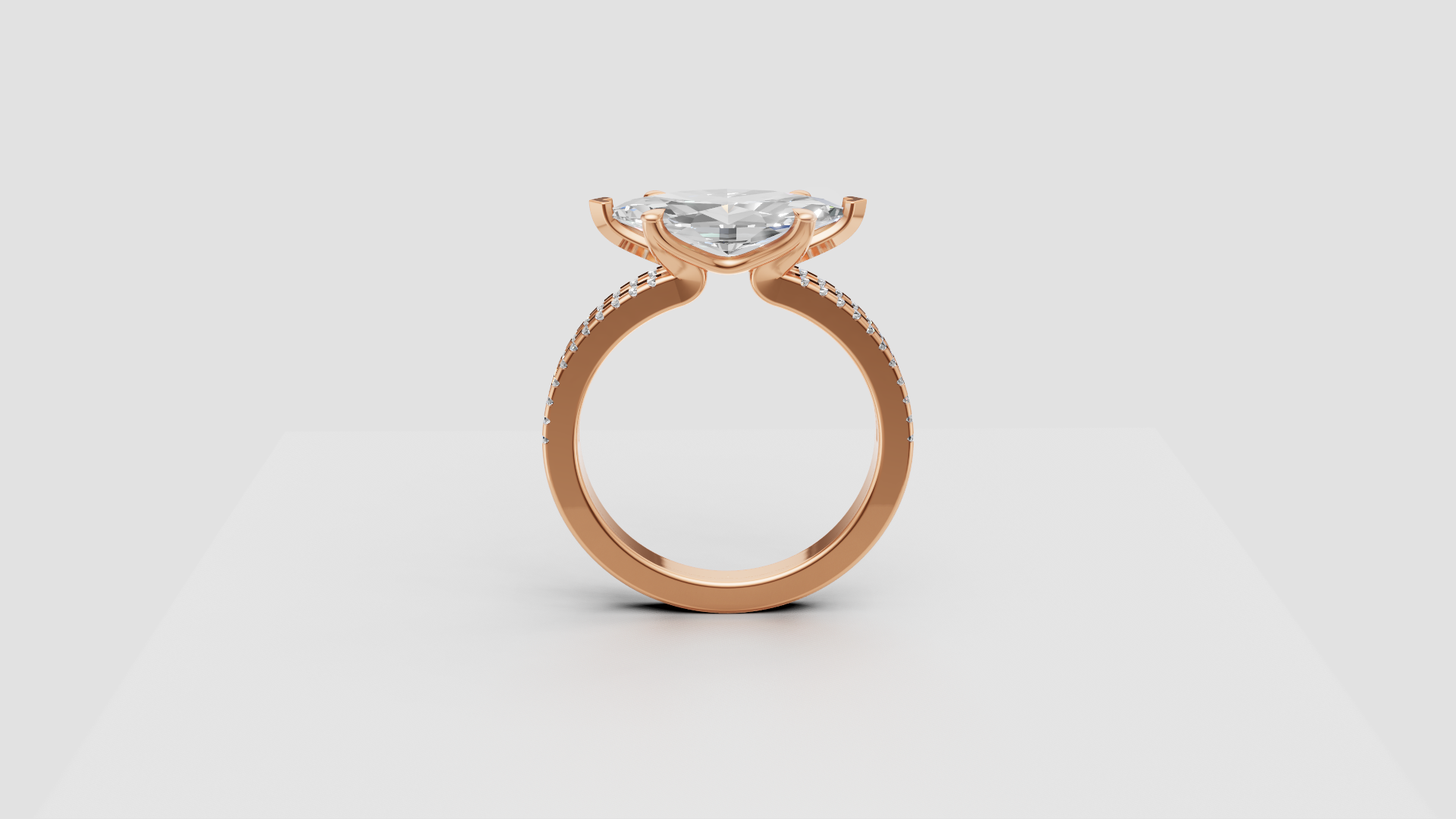 Regal Spark – Marquise Cut Solitaire Diamond Ring | DS IMPEX Signature