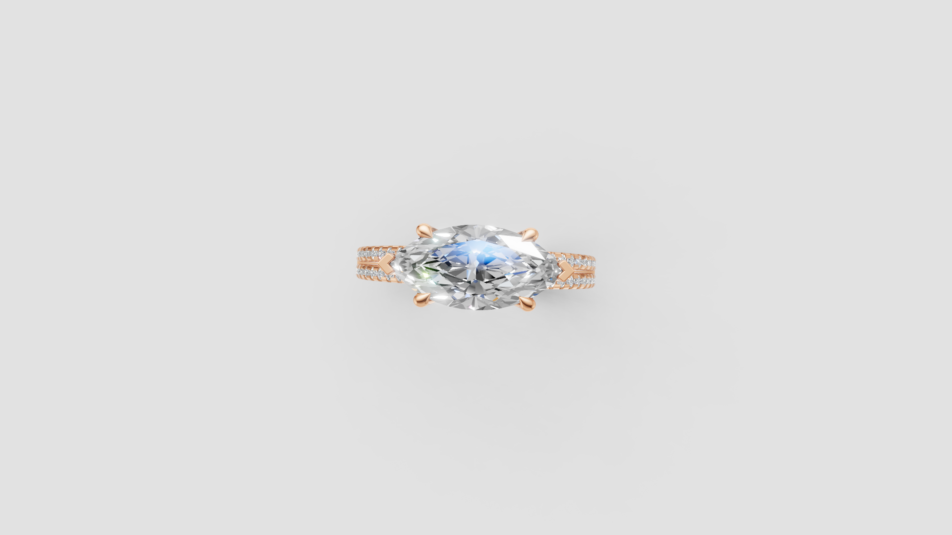 Regal Spark – Marquise Cut Solitaire Diamond Ring | DS IMPEX Signature