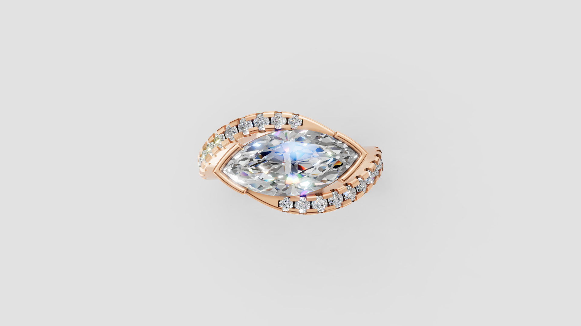 Infinity Grace – Marquise Cut Bypass Diamond Ring | DS IMPEX Signature