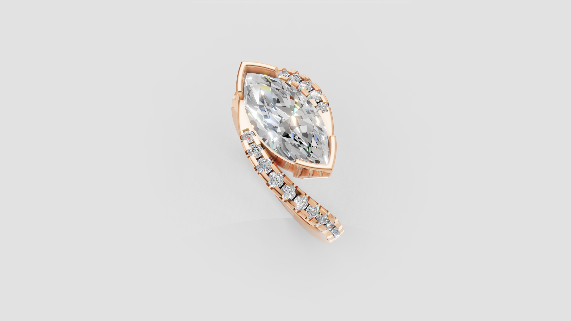Infinity Grace – Marquise Cut Bypass Diamond Ring | DS IMPEX Signature
