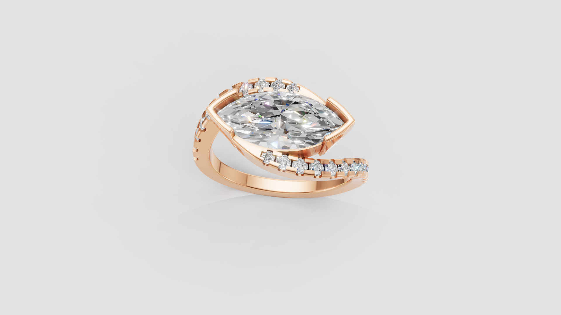Infinity Grace – Marquise Cut Bypass Diamond Ring | DS IMPEX Signature