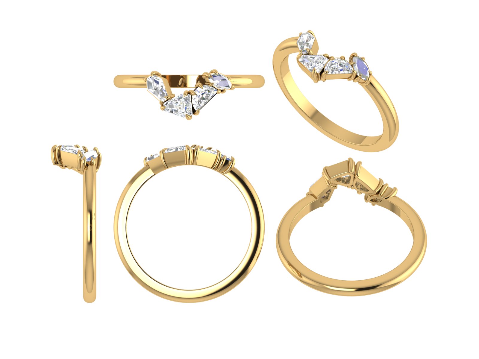 🌟 Trinity Glow – Three Stone Marquise Diamond Ring | DS IMPEX Signature