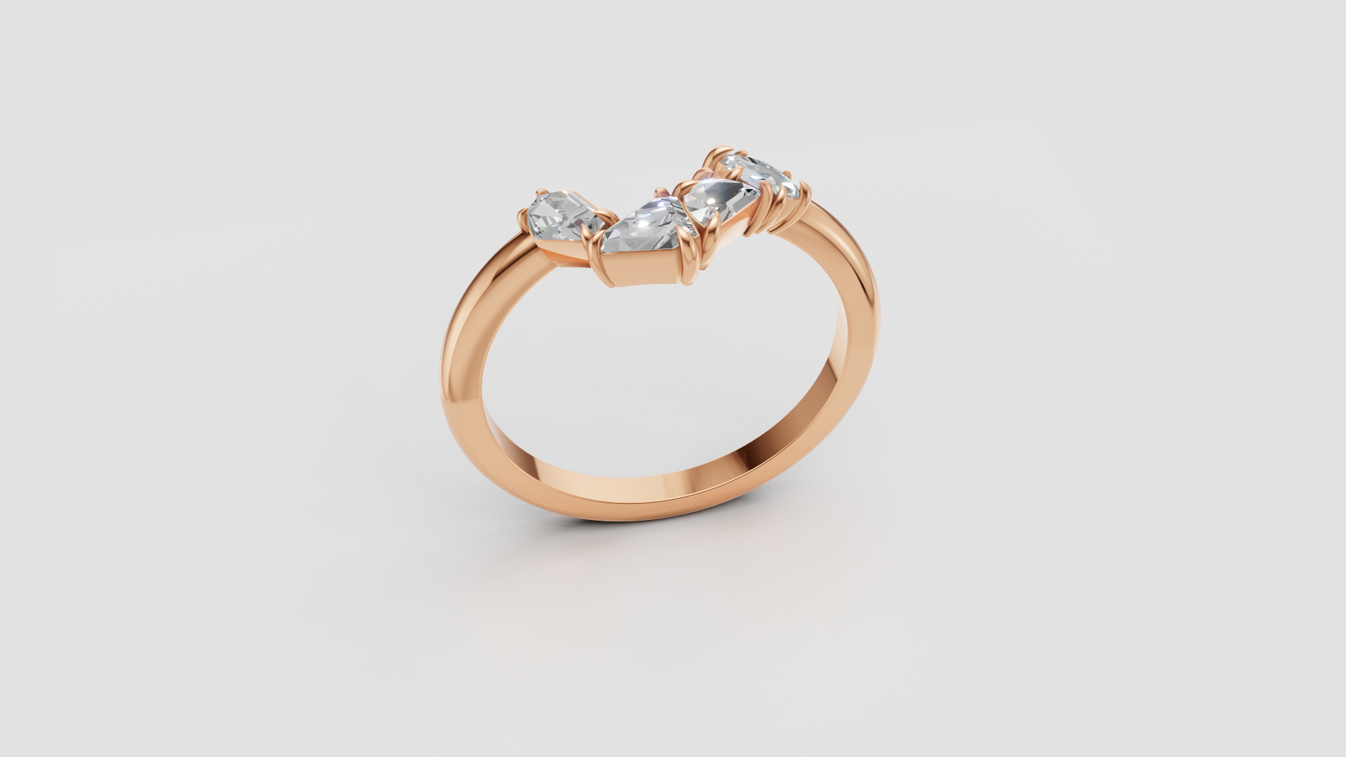 🌟 Trinity Glow – Three Stone Marquise Diamond Ring | DS IMPEX Signature