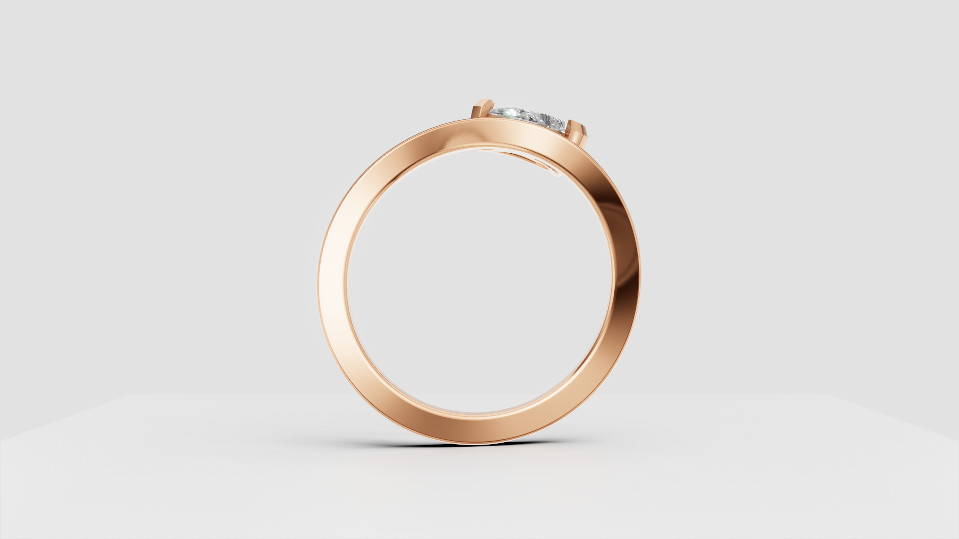 🌙 Celestial Embrace – Pear Solitaire Swirl Ring | DS IMPEX Signature