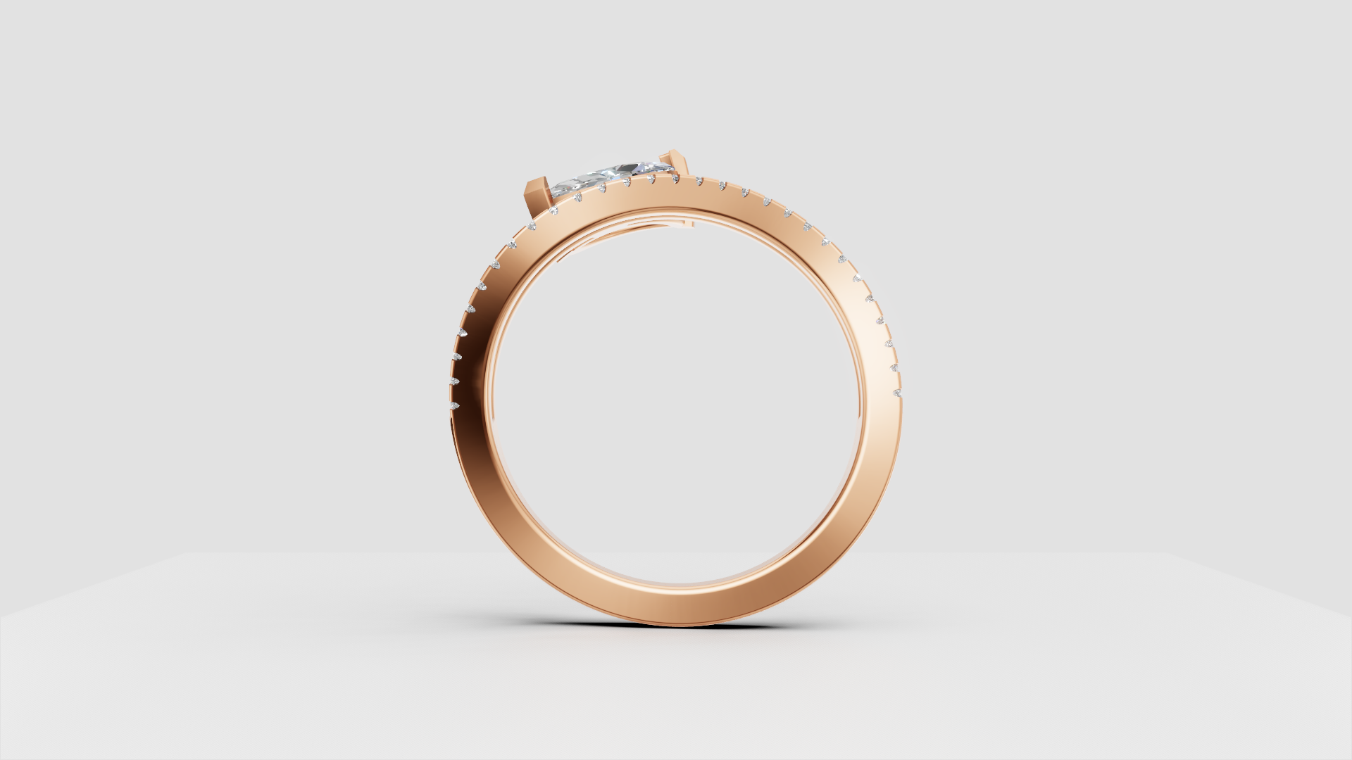 🌸 Marquise Bypass Diamond Ring | 2.50g 14K Rose Gold | DS IMPEX Signature