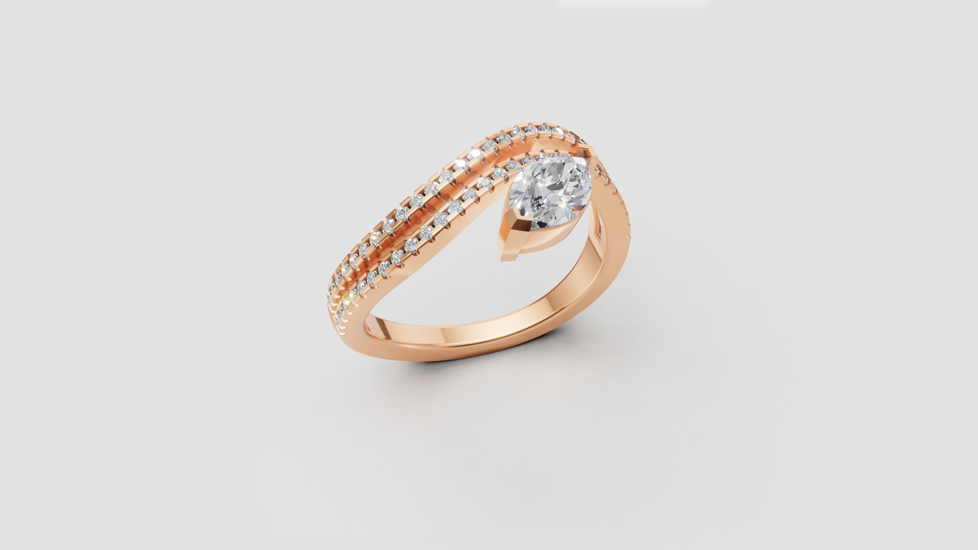 🌸 Marquise Bypass Diamond Ring | 2.50g 14K Rose Gold | DS IMPEX Signature