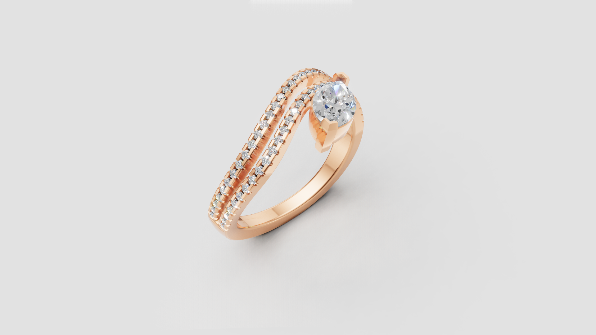 🌸 Marquise Bypass Diamond Ring | 2.50g 14K Rose Gold | DS IMPEX Signature