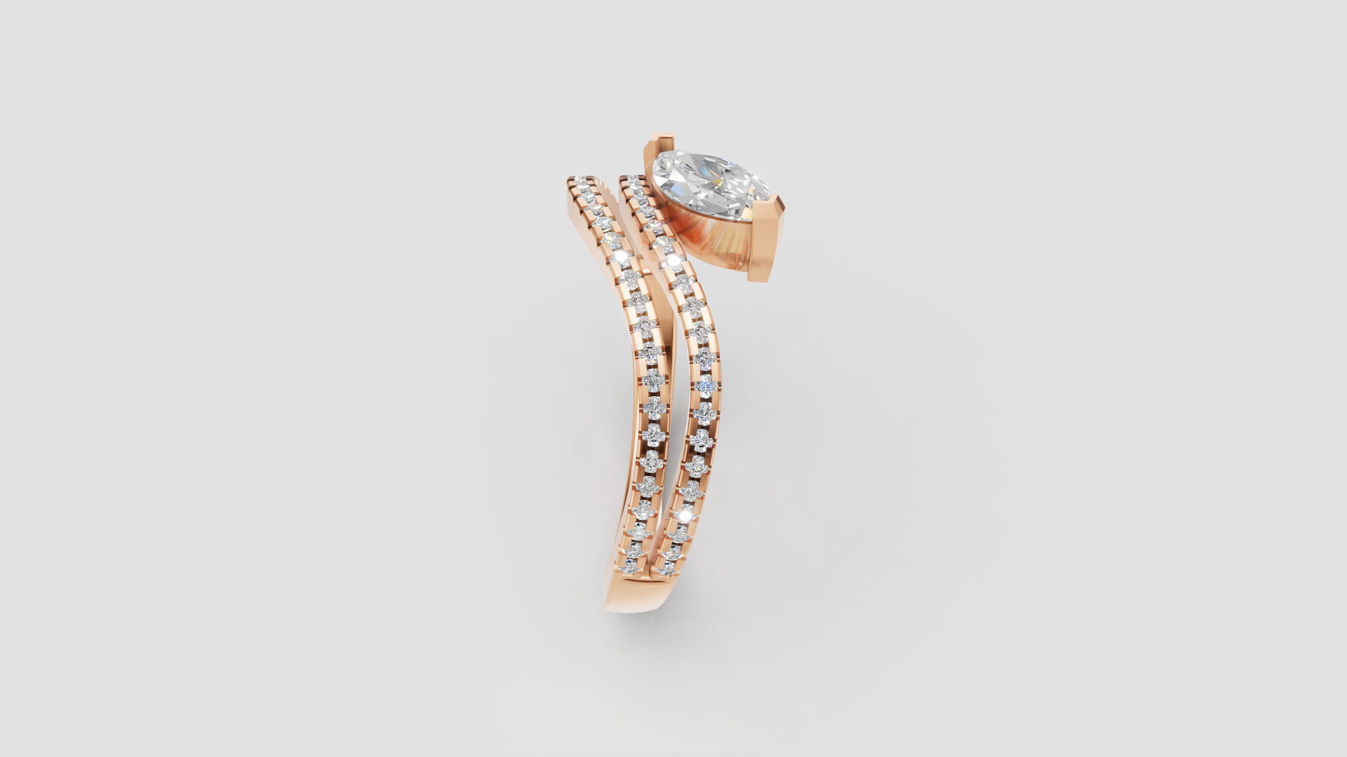 🌸 Marquise Bypass Diamond Ring | 2.50g 14K Rose Gold | DS IMPEX Signature