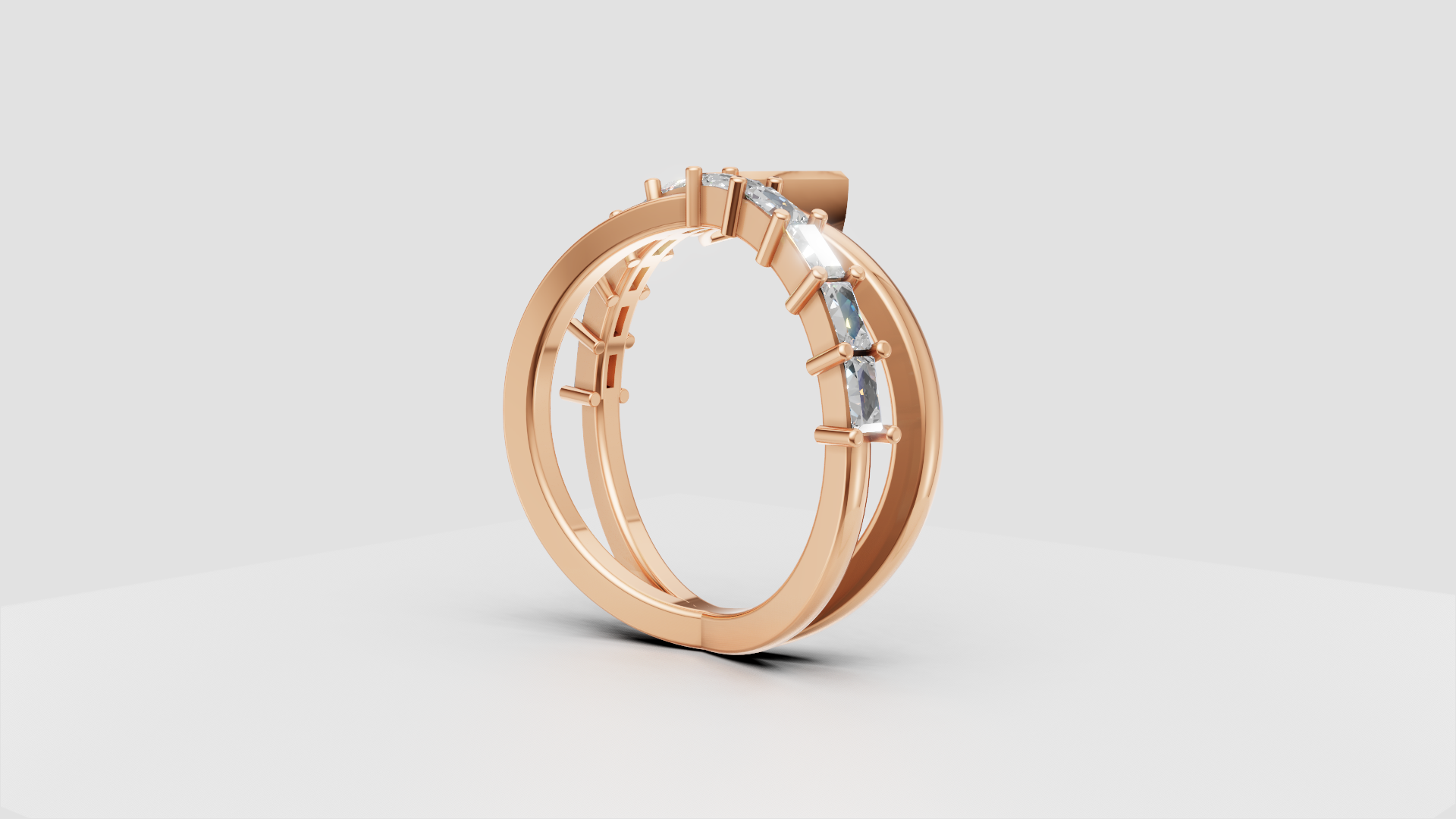 💎 Marquise Cut Diamond Ring with Side Accent Band | 3.50g 14K Rose Gold | DS IMPEX