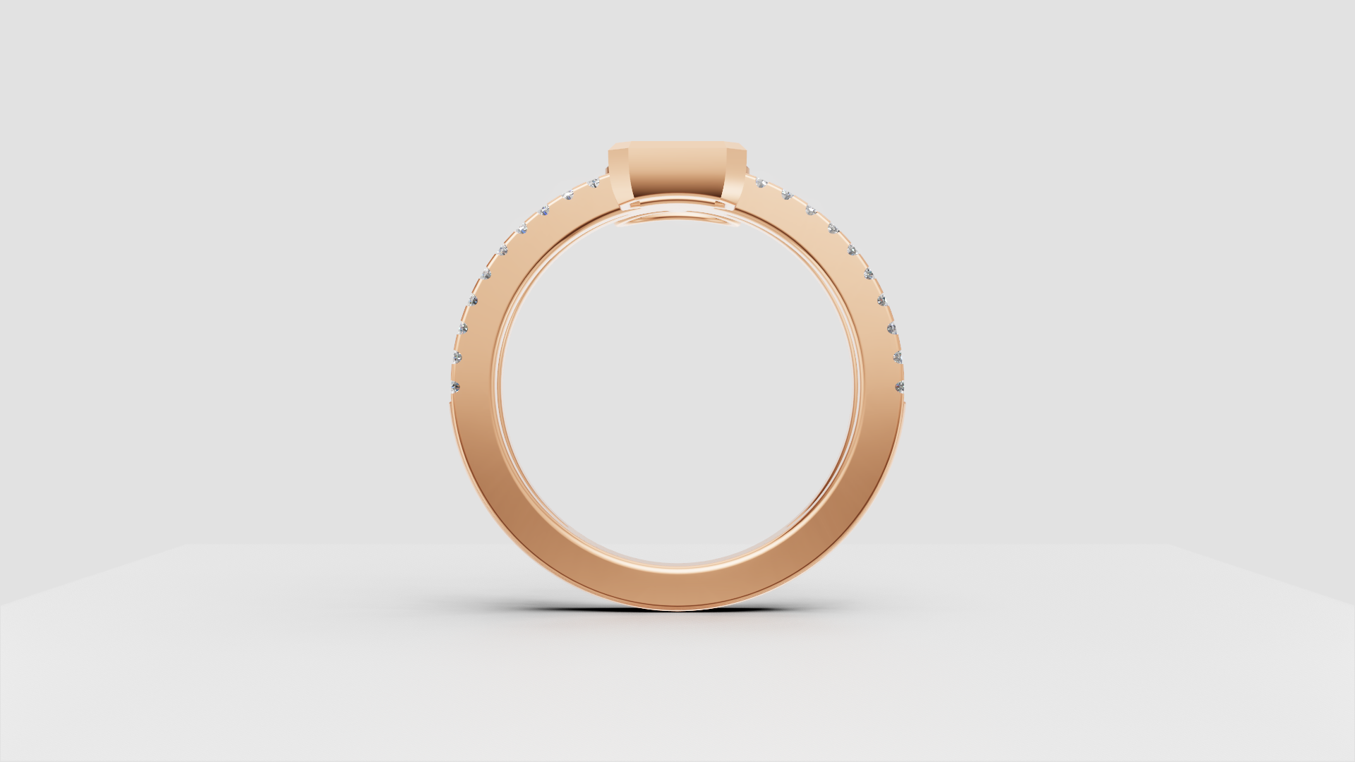 💎 Dual-Stone Diamond Ring | 3.10g 14K Rose Gold | Modern Open Band Design | DS IMPEX