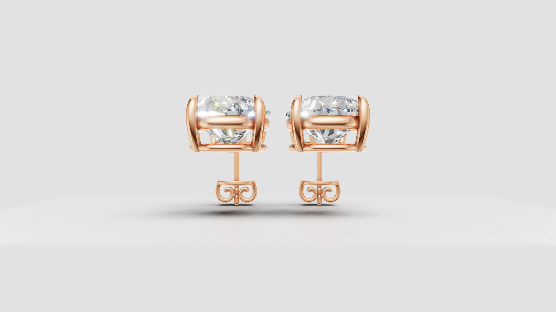 Pear-Cut & Heart-Cut Drop Earrings | 18K Gold | DS IMPEX