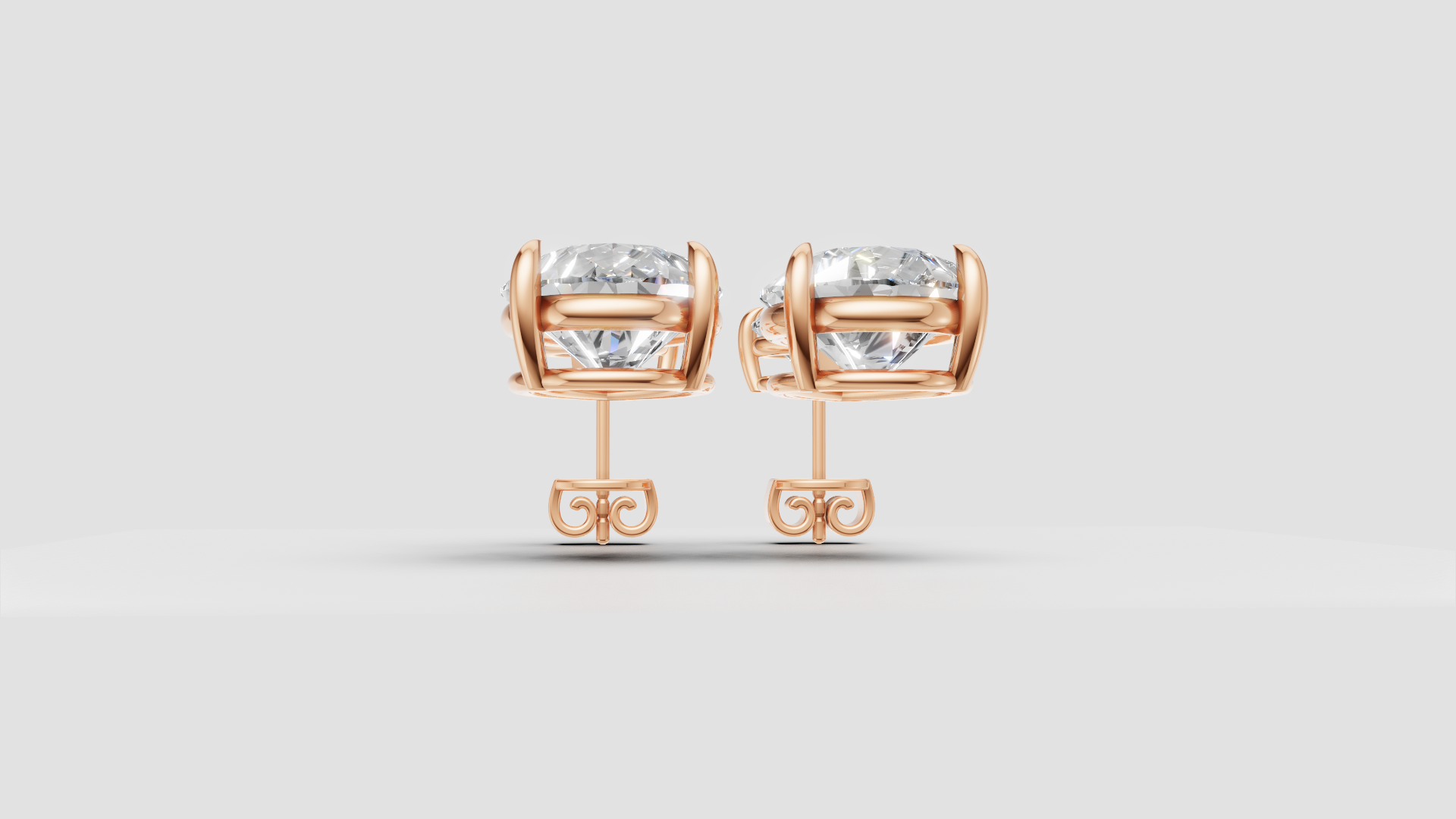 Pear-Cut & Heart-Cut Drop Earrings | 18K Gold | DS IMPEX