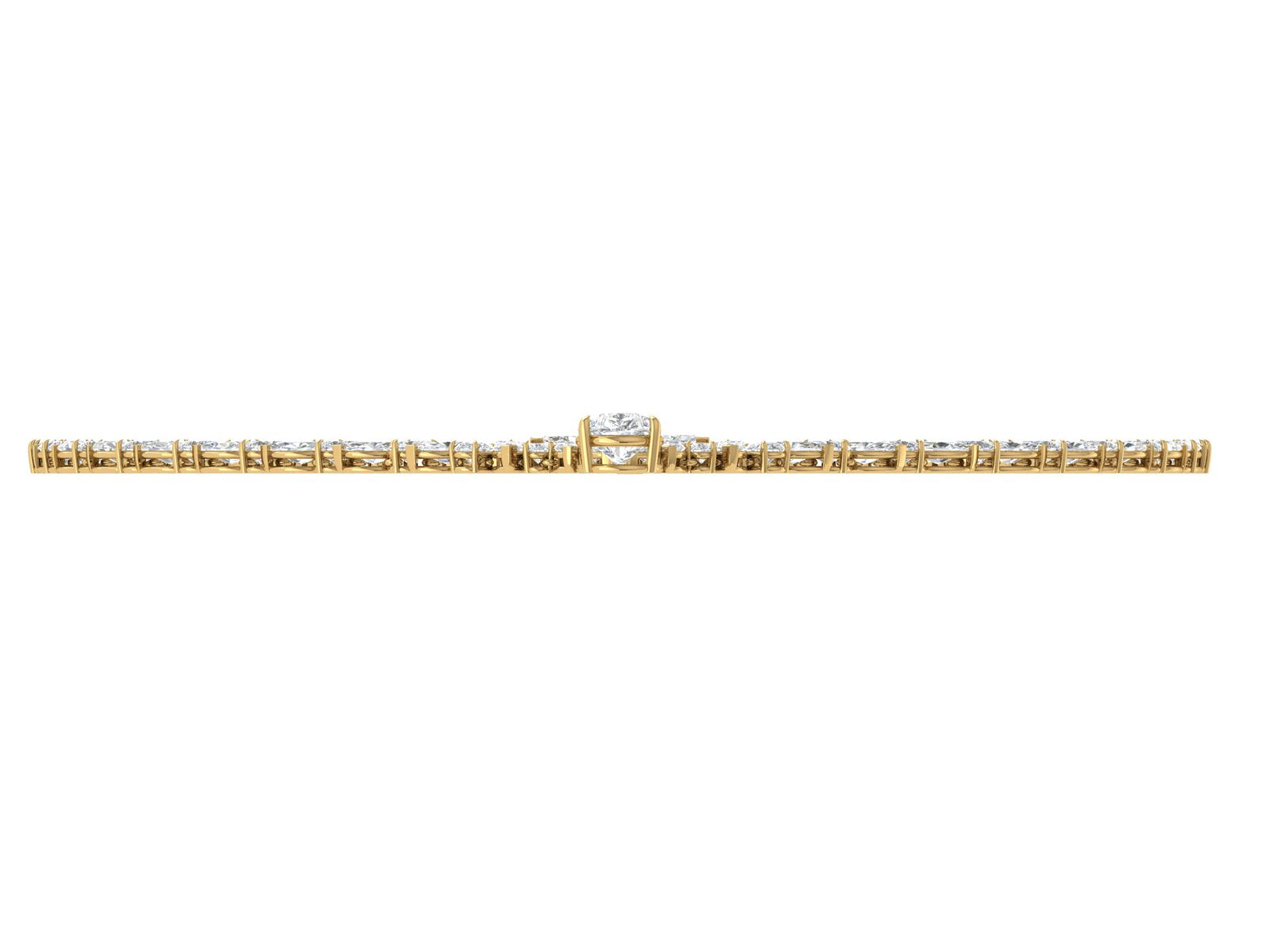 ✨ Golden Allure – Round Diamond Drop Necklace | DS IMPEX Signature