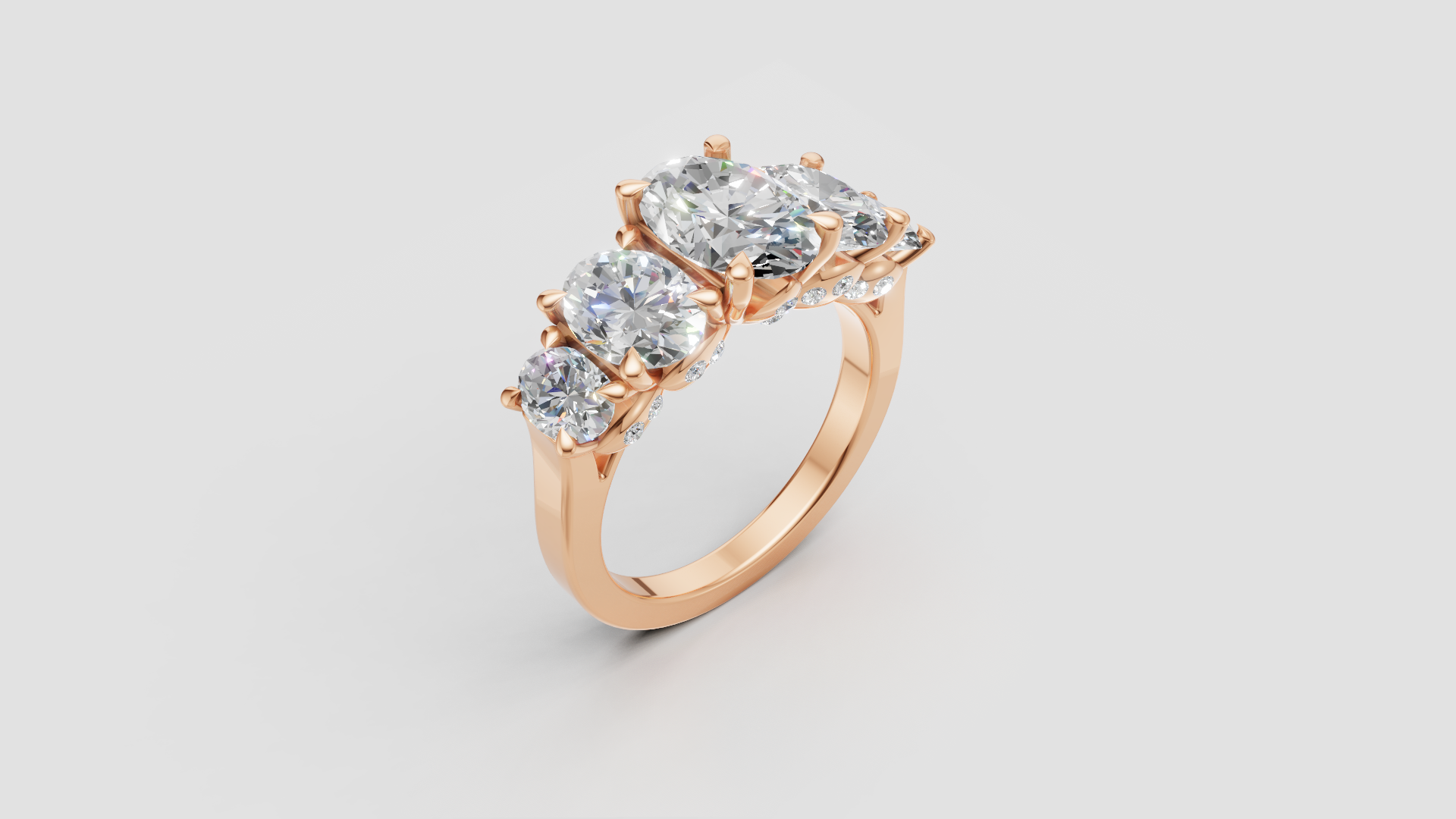 🌟 Trinity Brilliance – 4.50 Carat Three-Stone Diamond Ring | DS IMPEX Signature