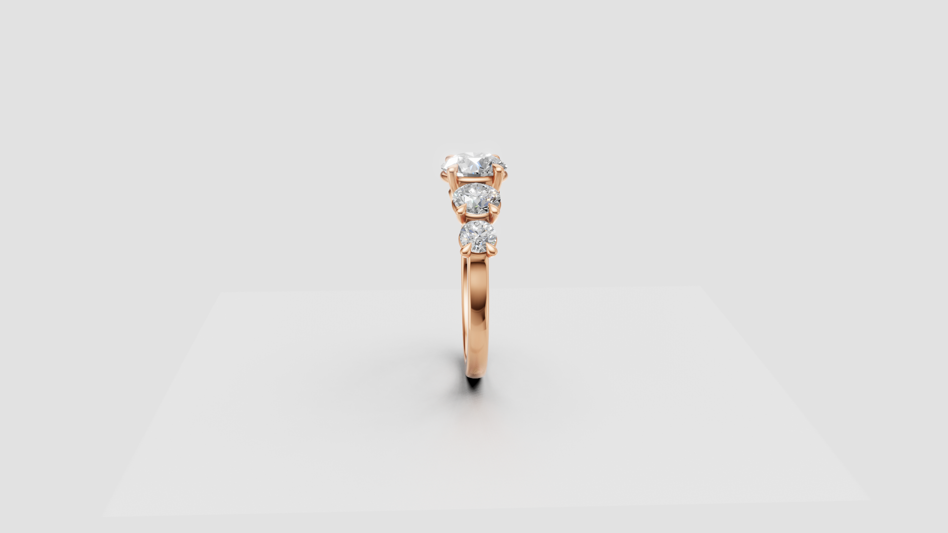 🌹 Radiant Quartet – Four-Stone Diamond Ring | DS IMPEX Signature