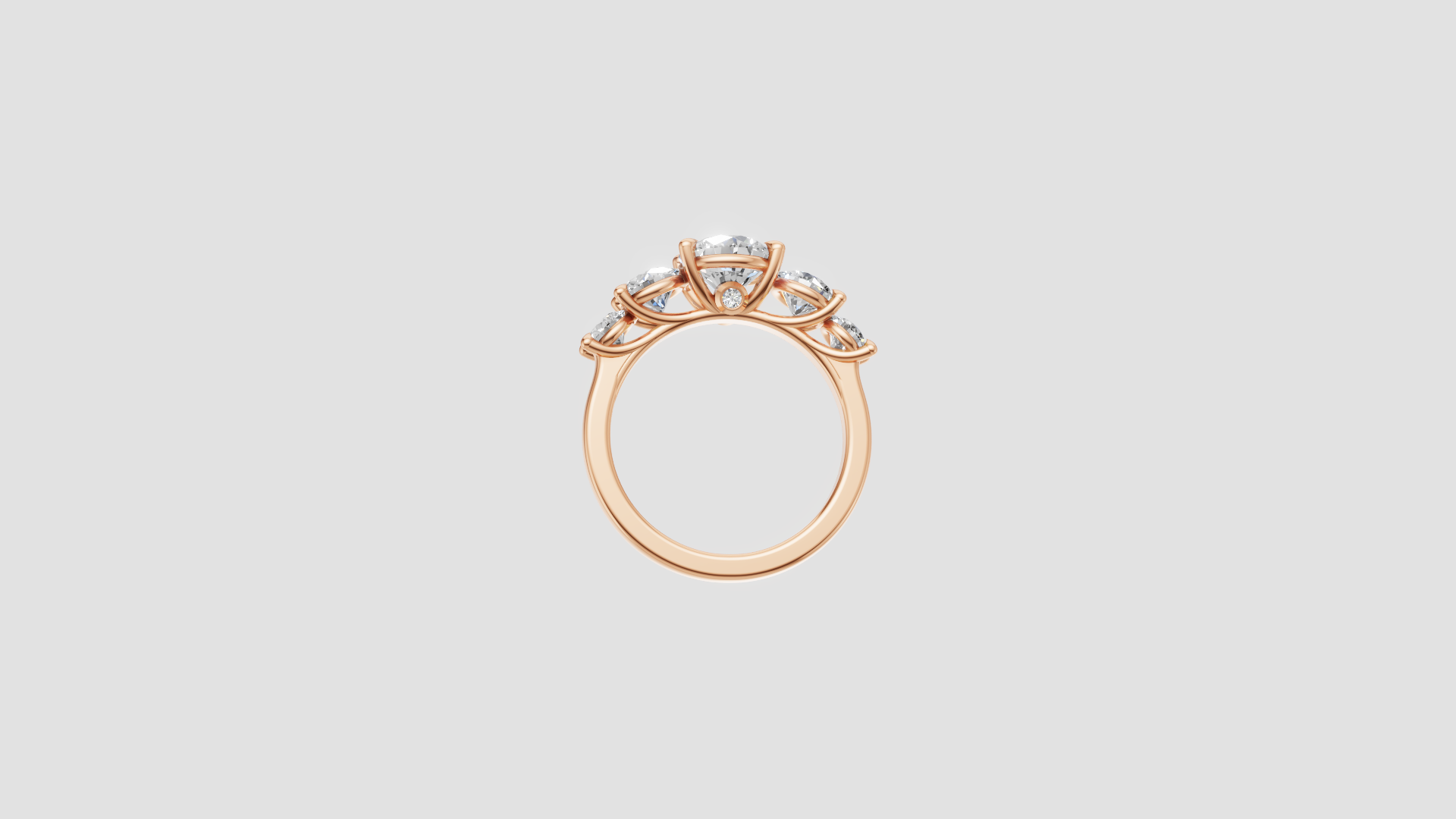 🌹 Radiant Quartet – Four-Stone Diamond Ring | DS IMPEX Signature
