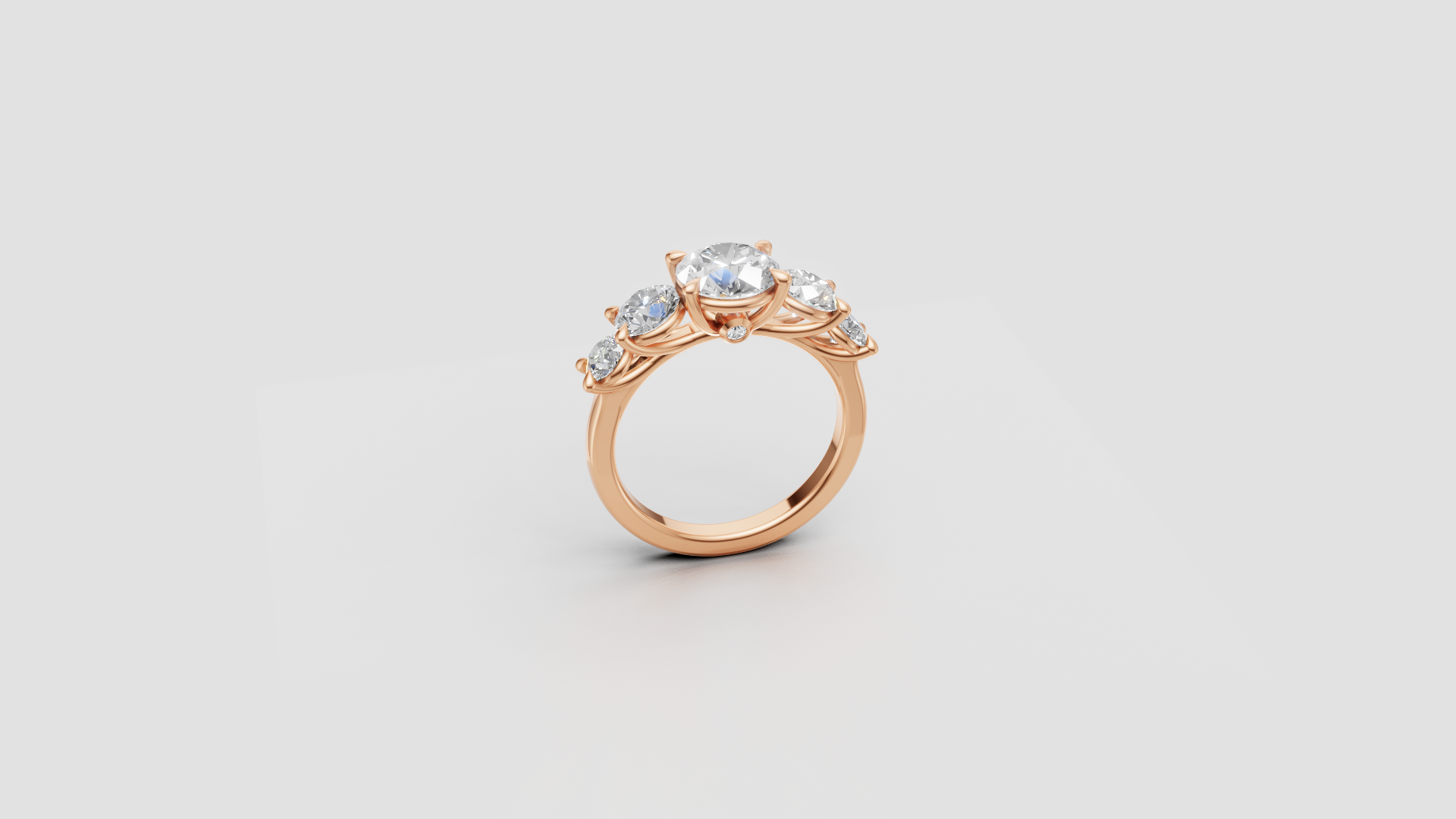 🌹 Radiant Quartet – Four-Stone Diamond Ring | DS IMPEX Signature