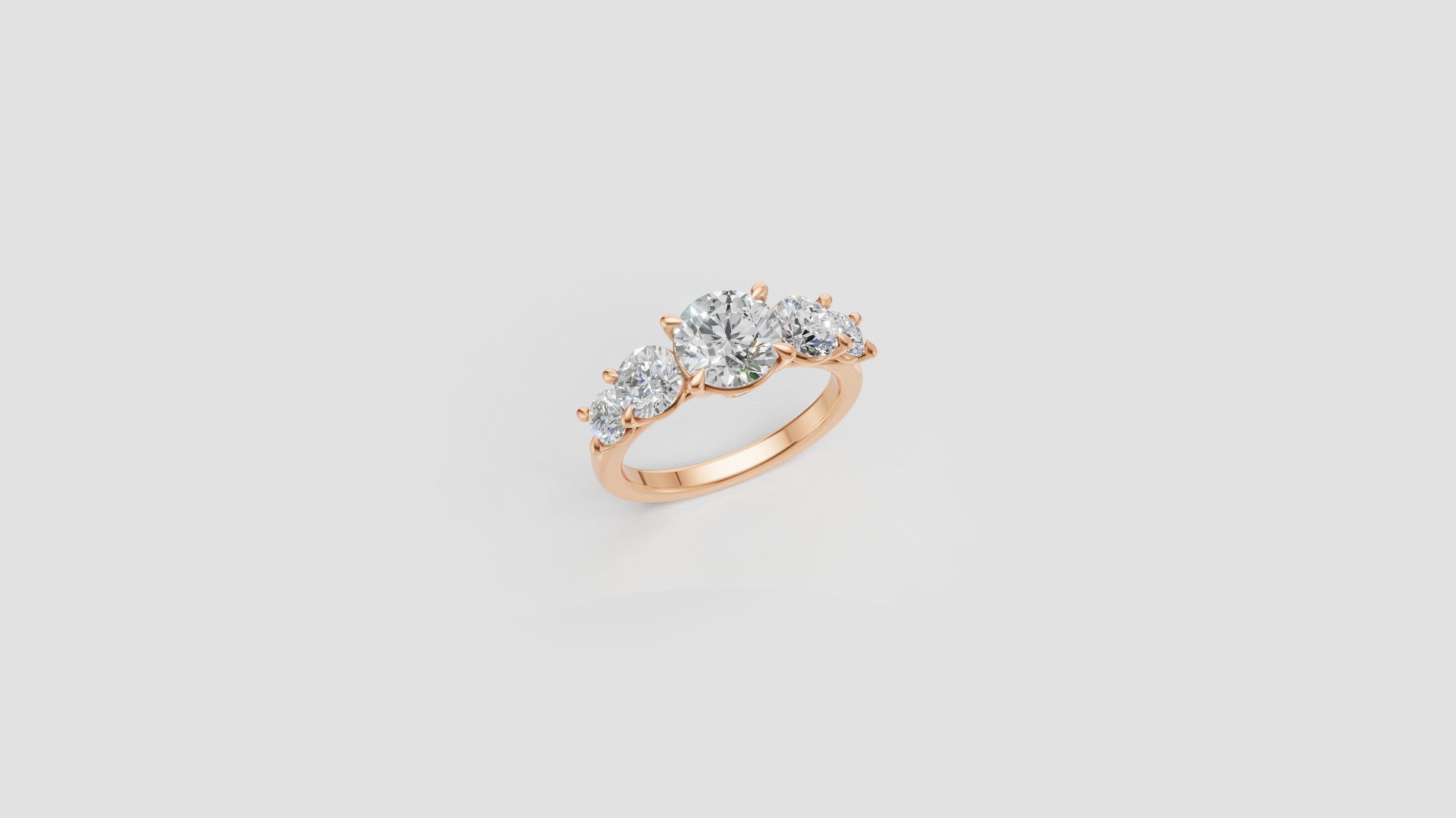 🌹 Radiant Quartet – Four-Stone Diamond Ring | DS IMPEX Signature
