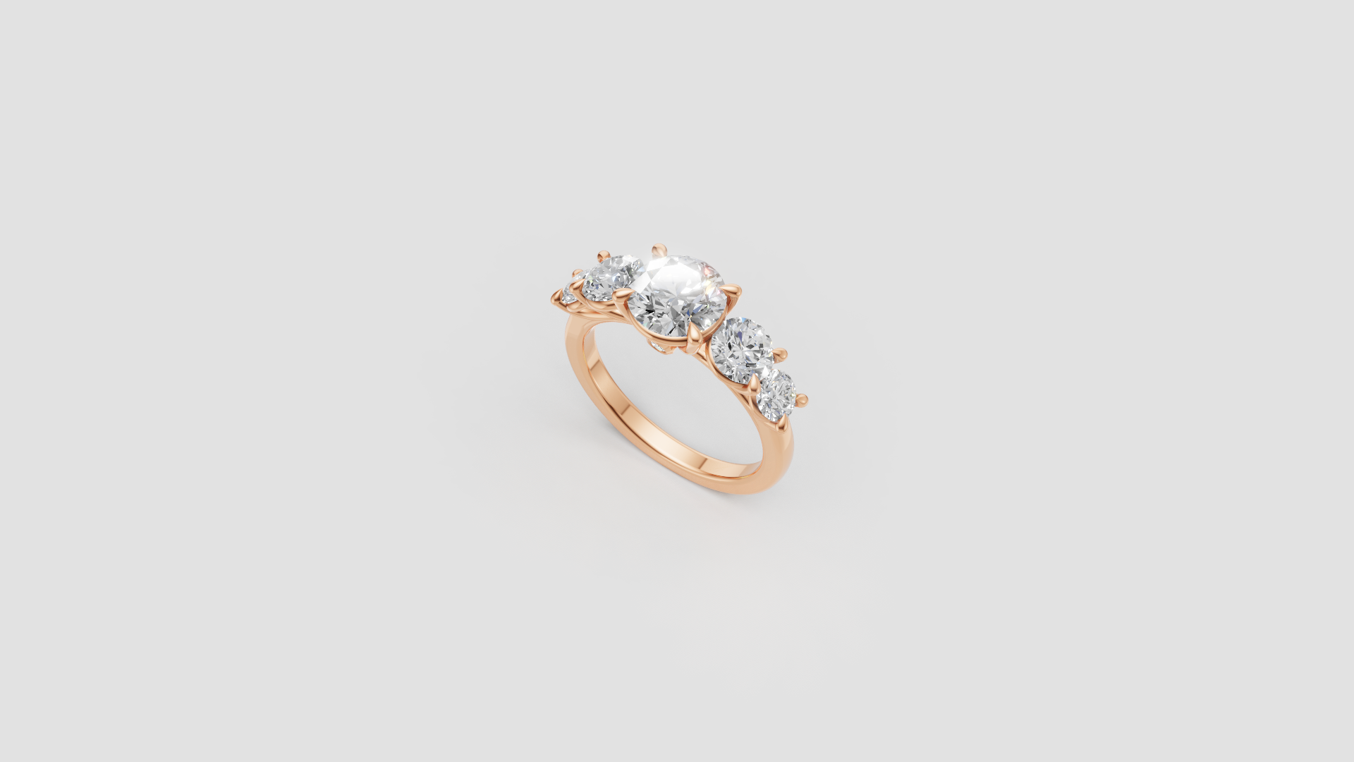 🌹 Radiant Quartet – Four-Stone Diamond Ring | DS IMPEX Signature