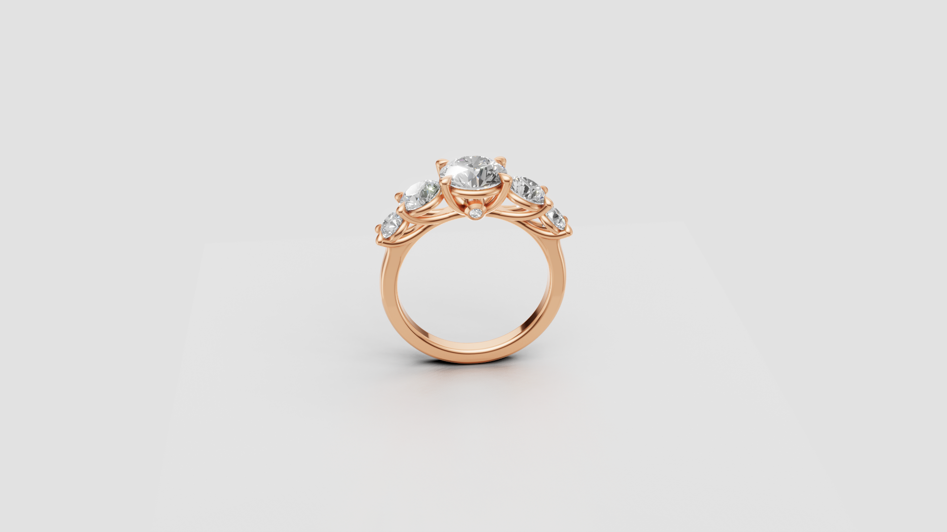 🌹 Radiant Quartet – Four-Stone Diamond Ring | DS IMPEX Signature