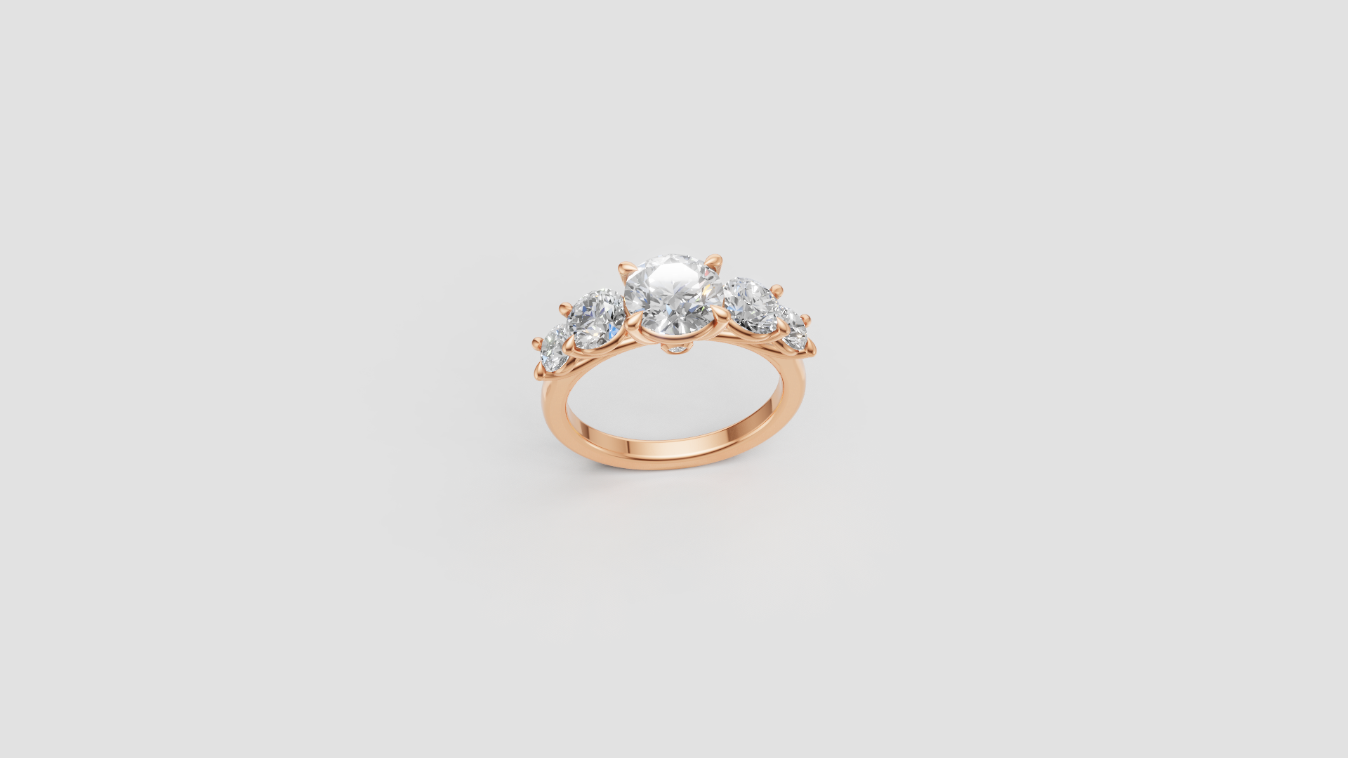 🌹 Radiant Quartet – Four-Stone Diamond Ring | DS IMPEX Signature