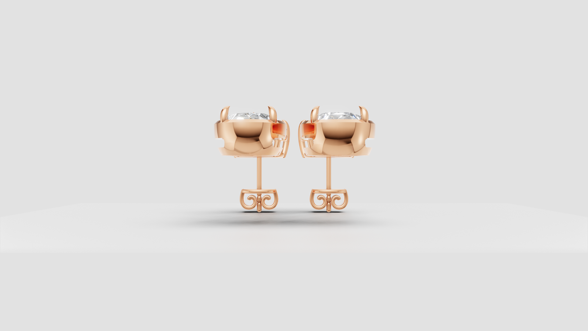 Double Oval Drop Earrings | 14K Gold | DS IMPEX