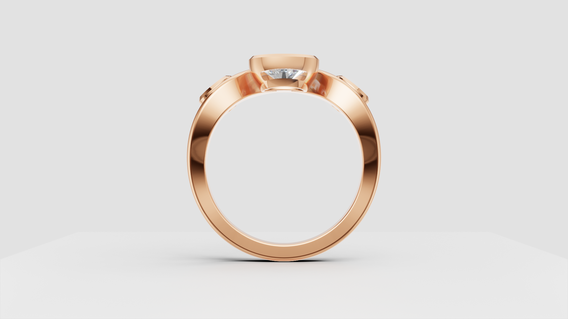 ✨ Swirl Bezel Diamond Ring – Artistic 18K Gold Design | DS IMPEX