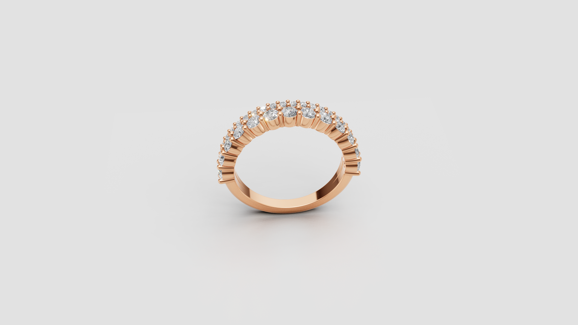 ✨ Double Row Diamond Band Ring – Elegant 14K Gold Design | DS IMPEX