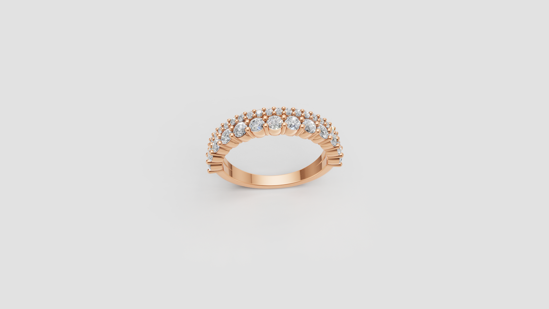 ✨ Double Row Diamond Band Ring – Elegant 14K Gold Design | DS IMPEX