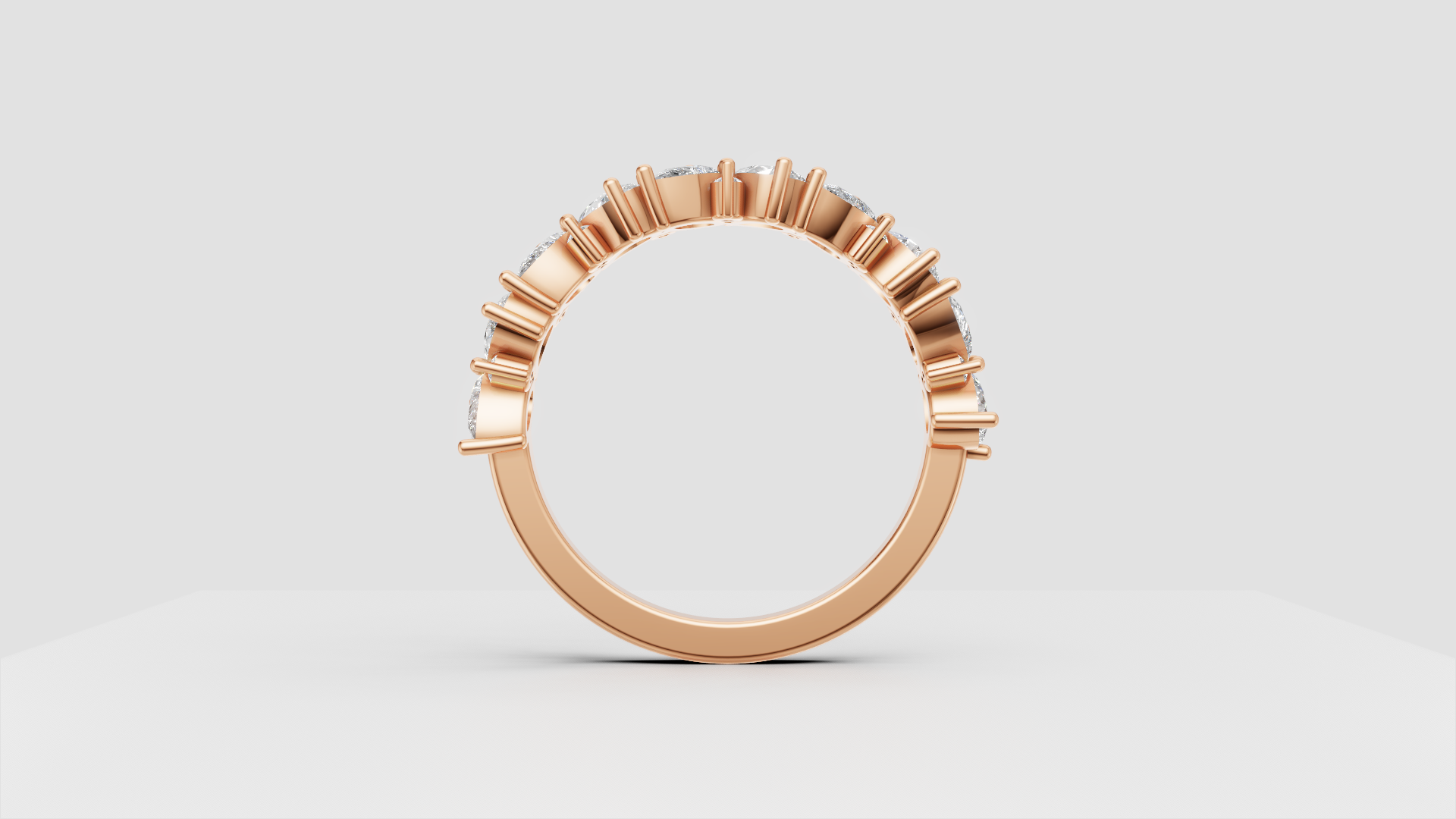 Radiant Marquise Diamond Ring | 14K Rose Gold | DS IMPEX Exclusive