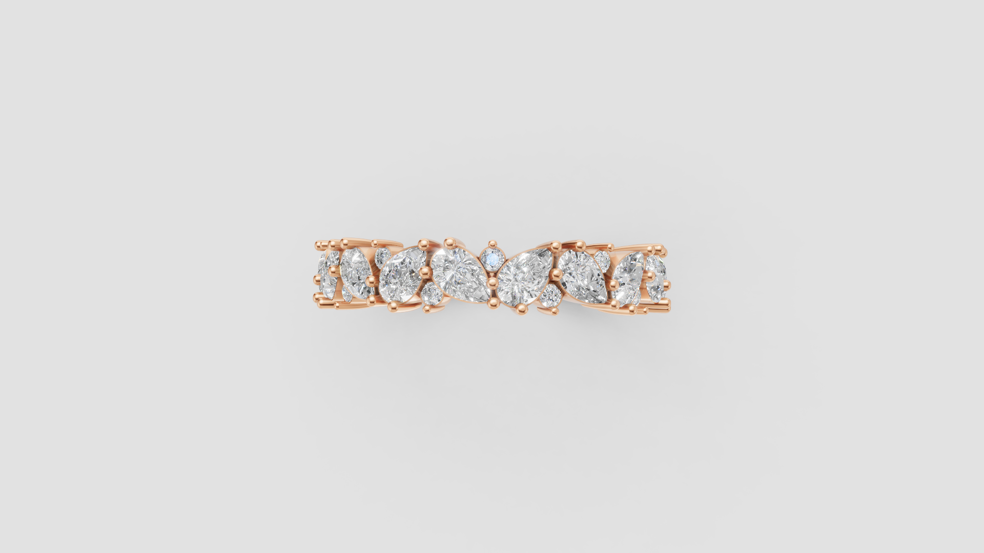 Radiant Marquise Diamond Ring | 14K Rose Gold | DS IMPEX Exclusive