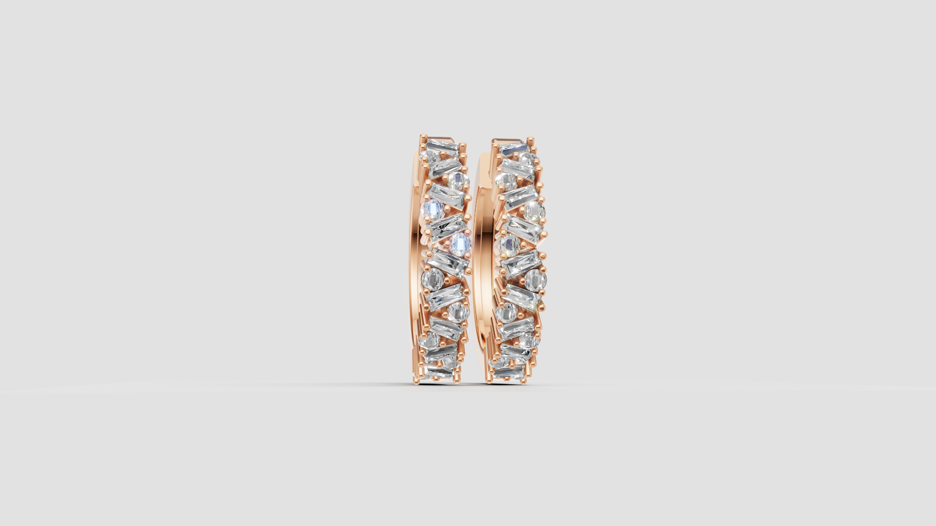 Marquise-Cut Hoop Earrings | 18K Gold | DS IMPEX